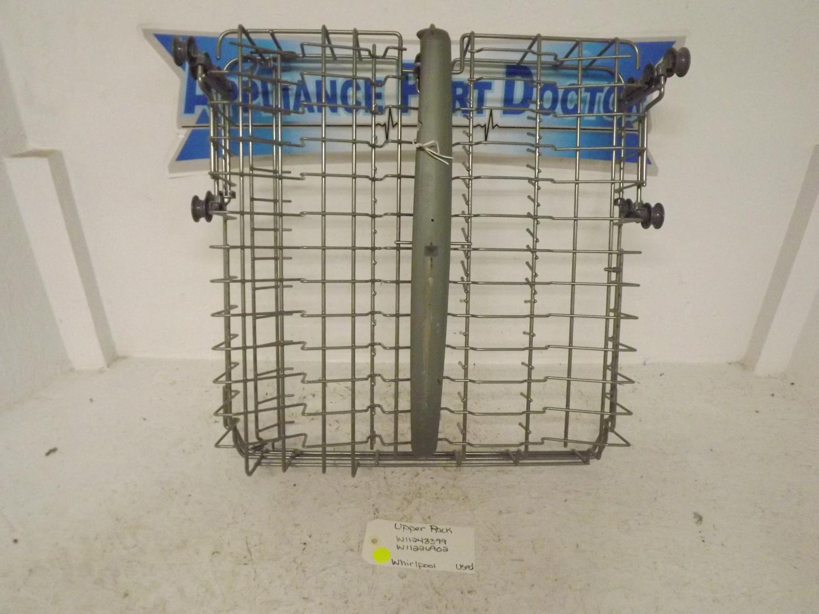 Whirlpool Dishwasher W11243399  W11226902 Upper Rack Used
