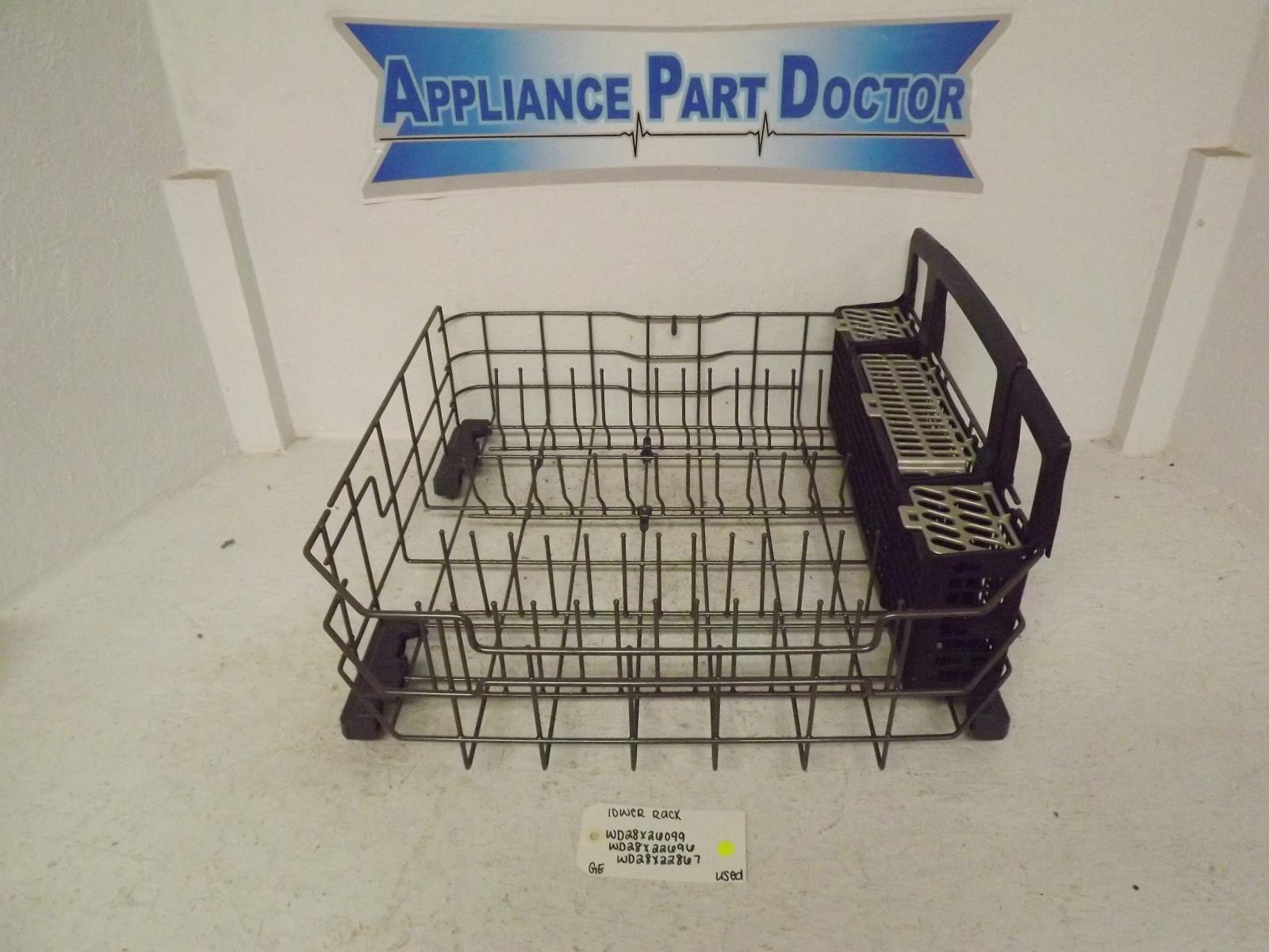GE Dishwasher WD28X26099 WD28X22696 WD28X22867 Lower Rack Used