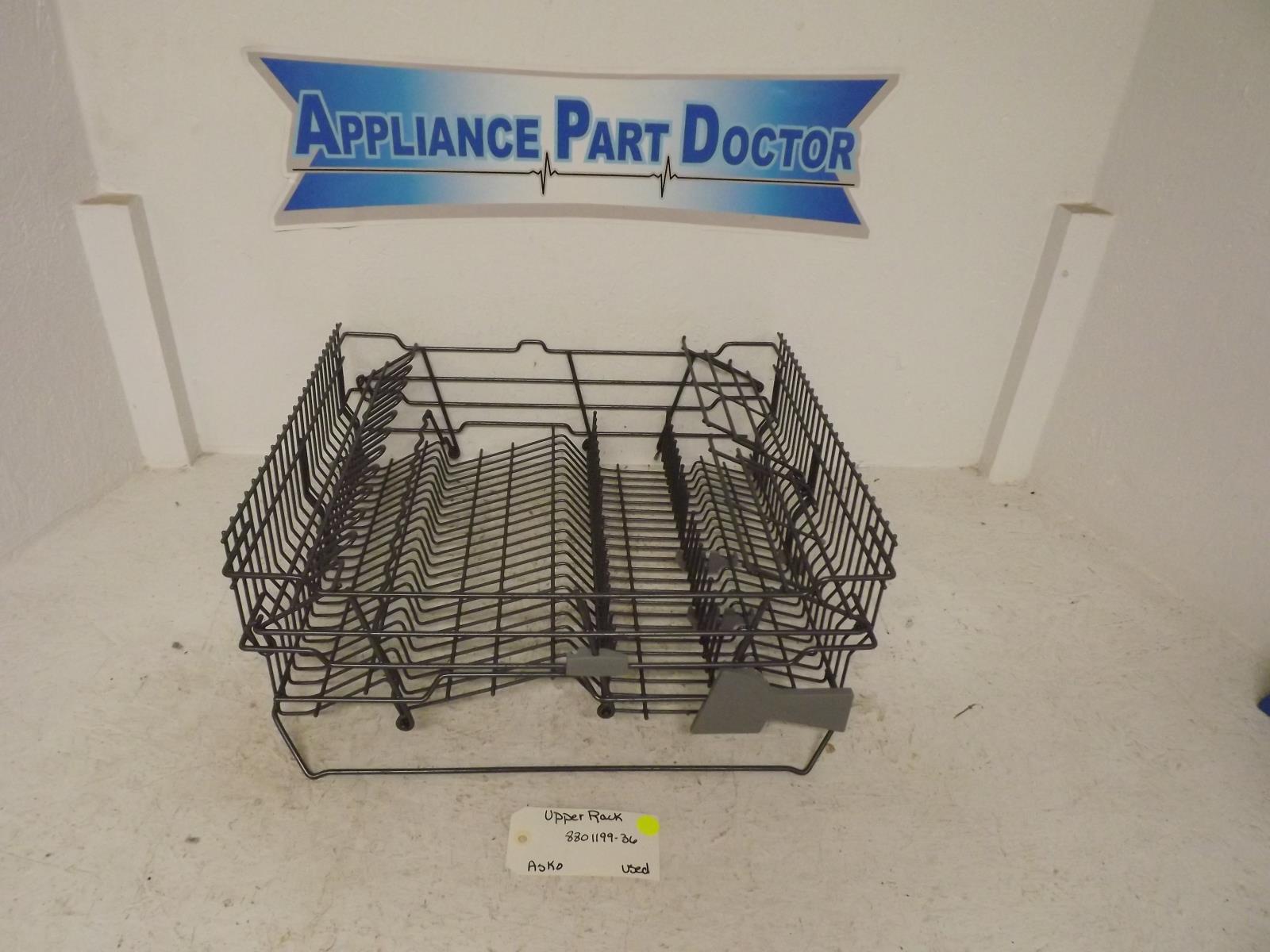 Asko Dishwasher 8801199-36 Upper Rack Used
