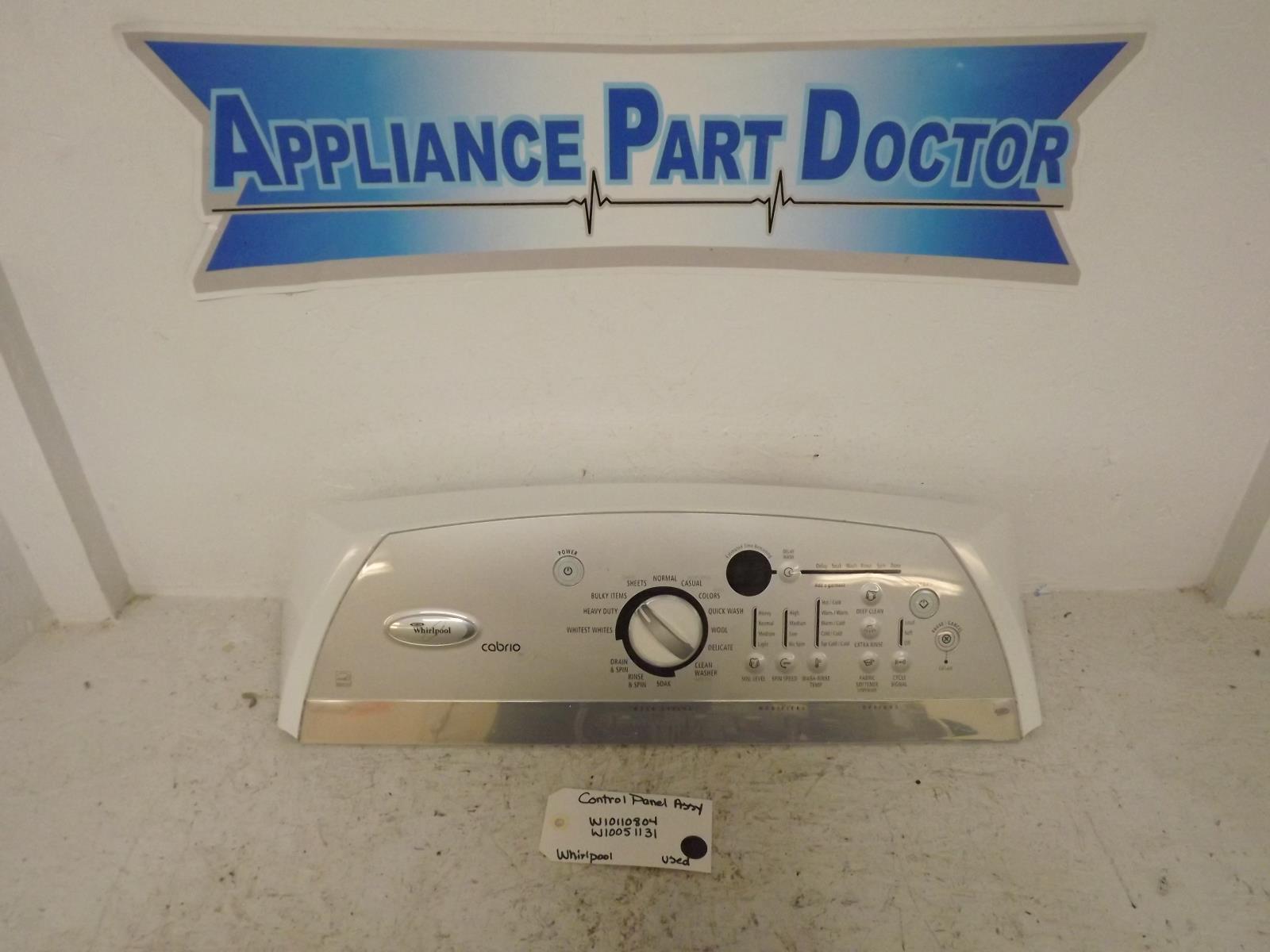 Whirlpool Washer W10110804  W10051131  Control Panel Assy Used