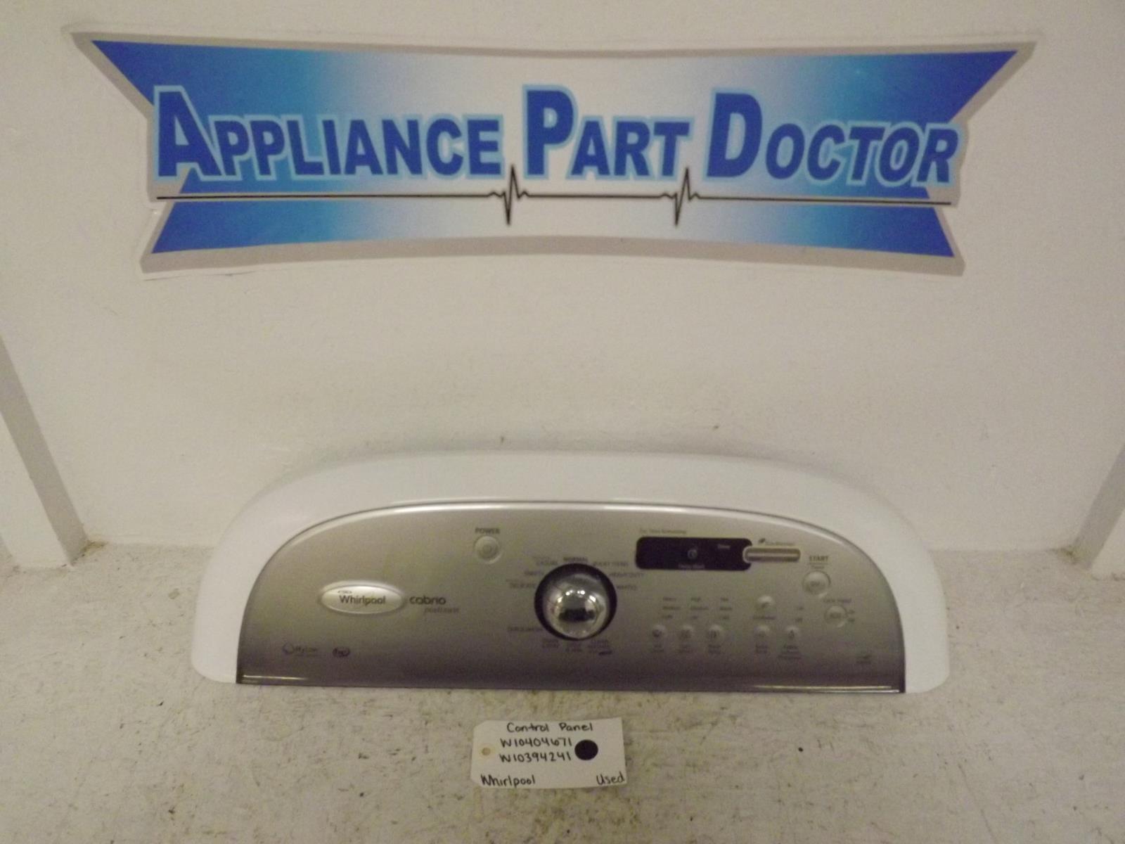 Whirlpool Washer W10404671 W10394241 Control Panel Used