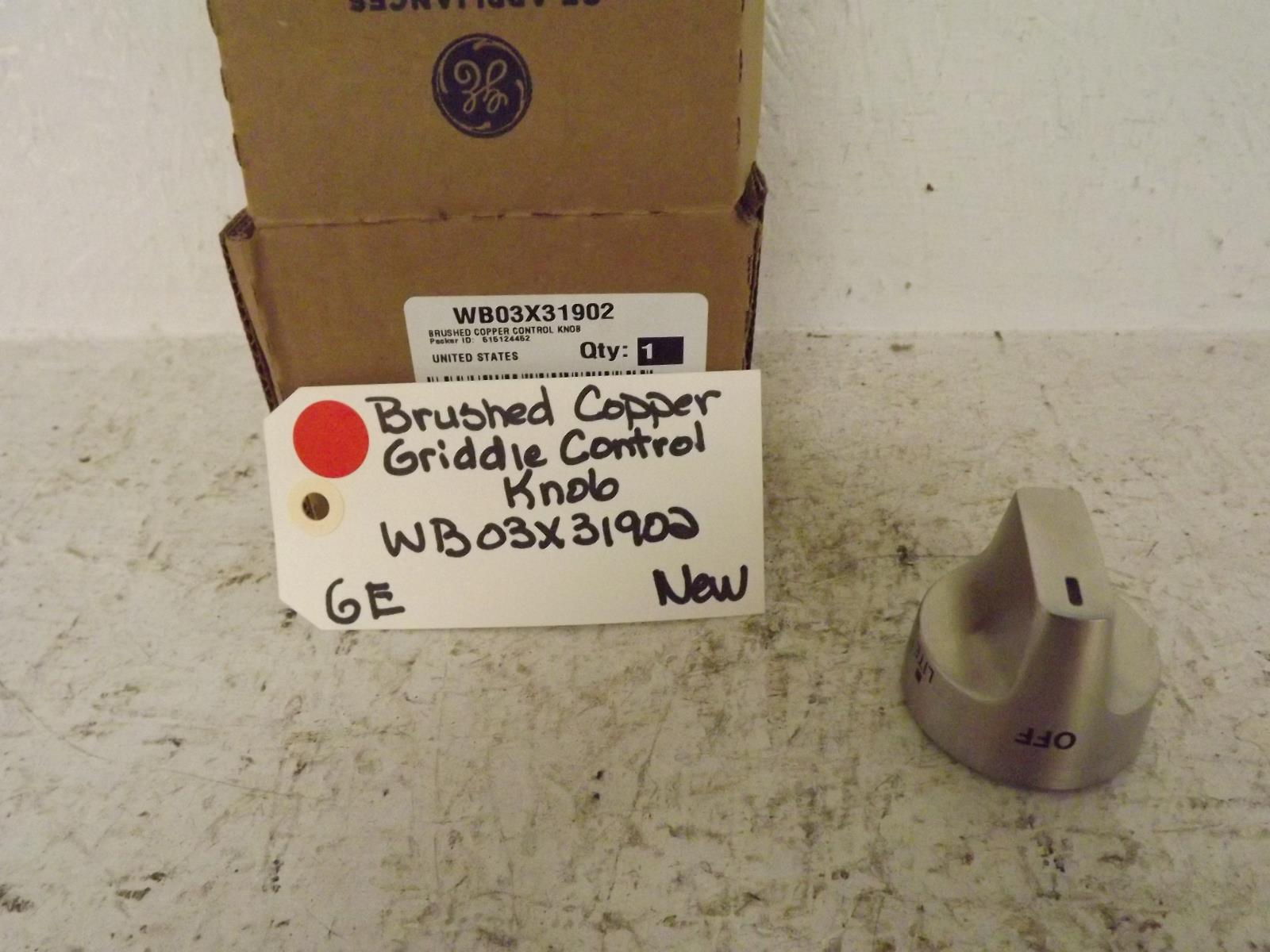 GE Stove WB03X31902 Brushed Copper Griddle Control Knob New