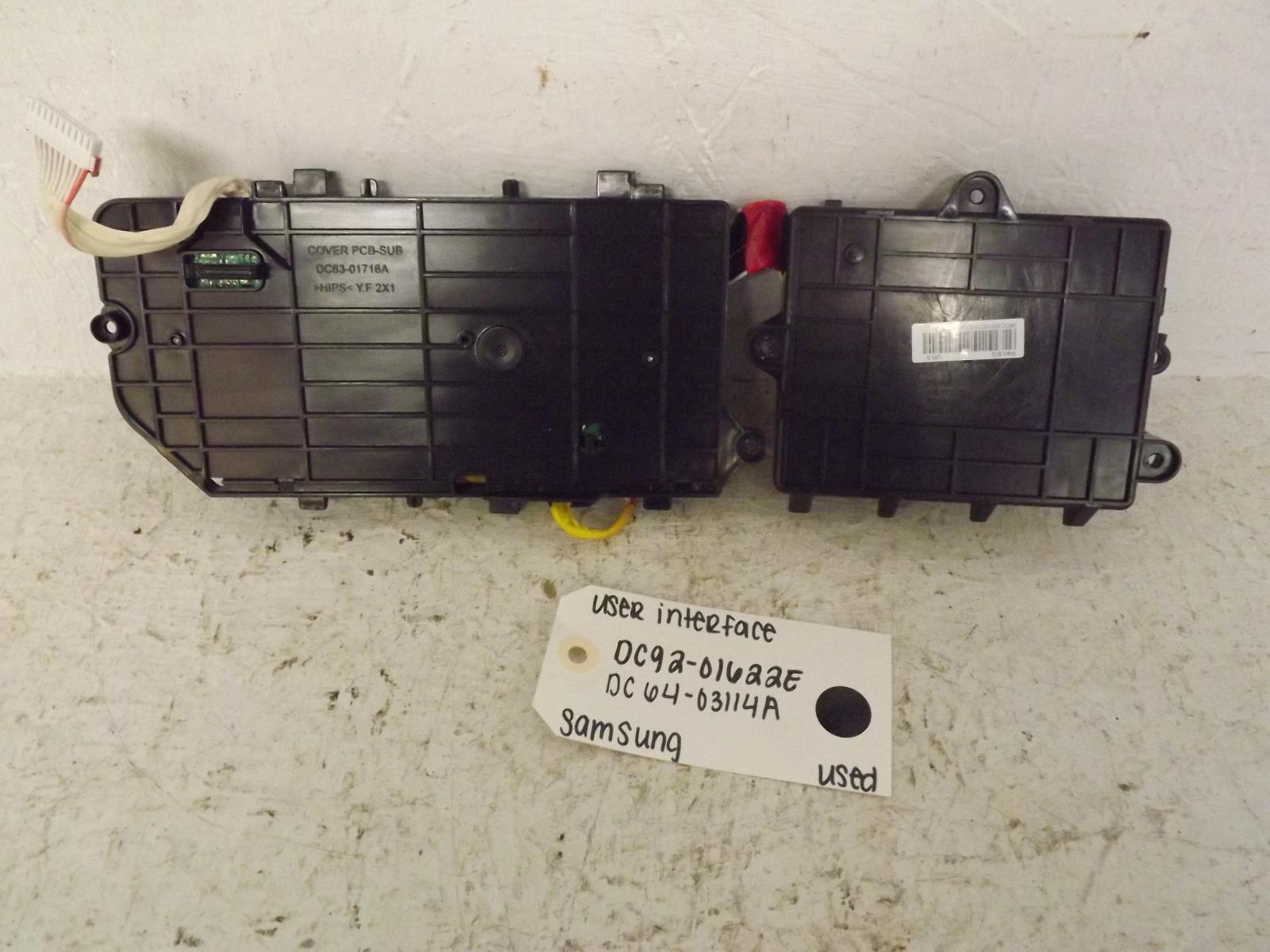 Samsung Washer DC92-01622E DC64-03114A User Interface Used