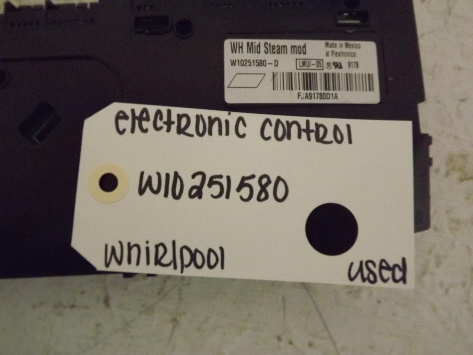 Whirlpool Washer W10251580 Electronic Control Used