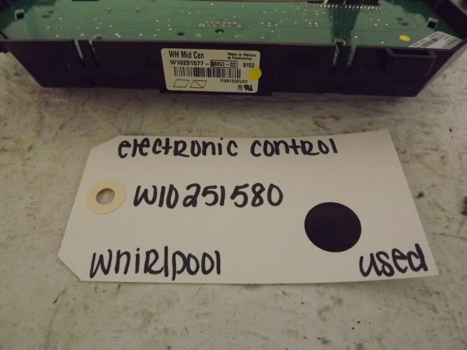 Whirlpool Washer W10251580 Electronic Control Used