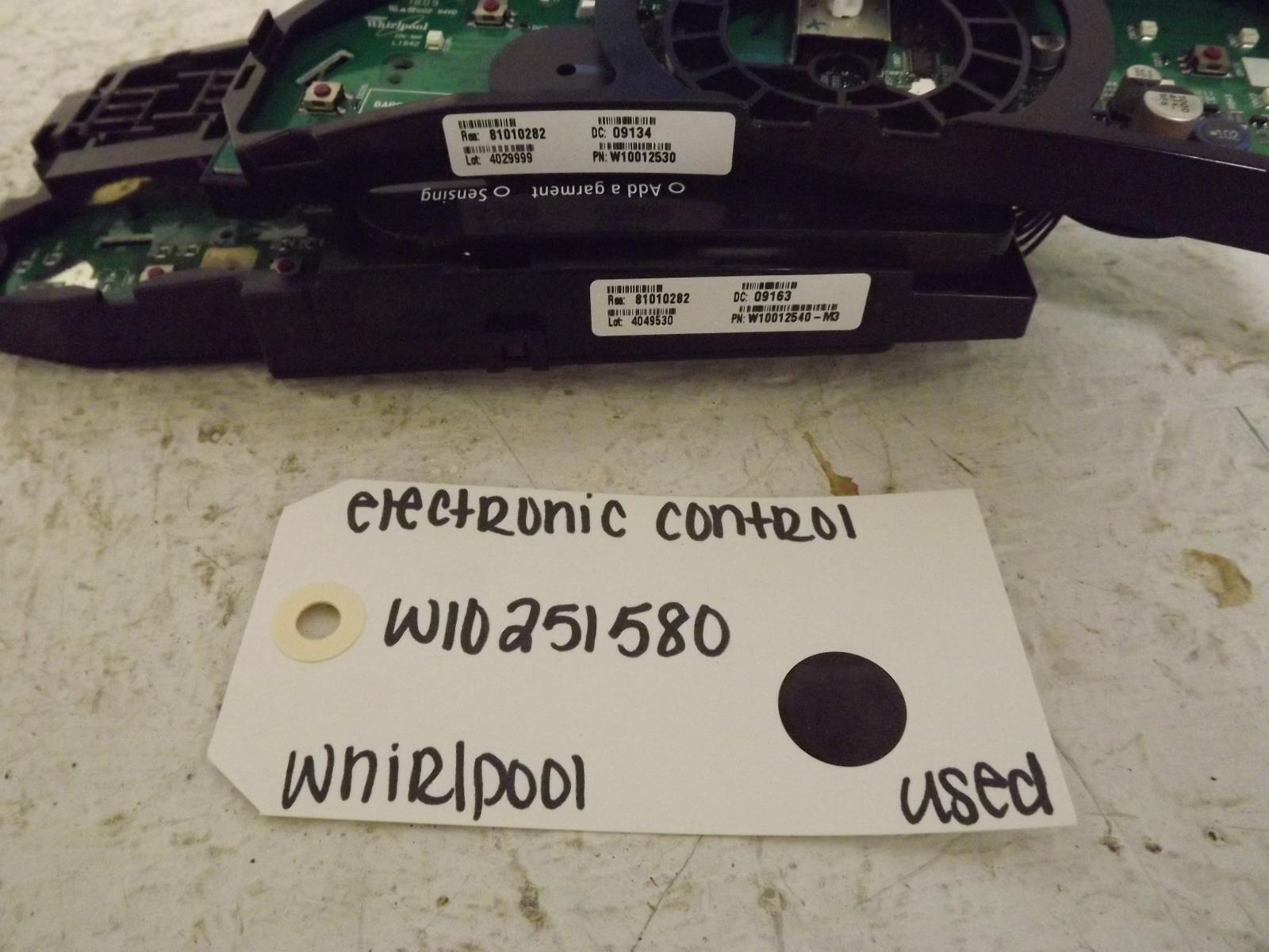 Whirlpool Washer W10251580 Electronic Control Used