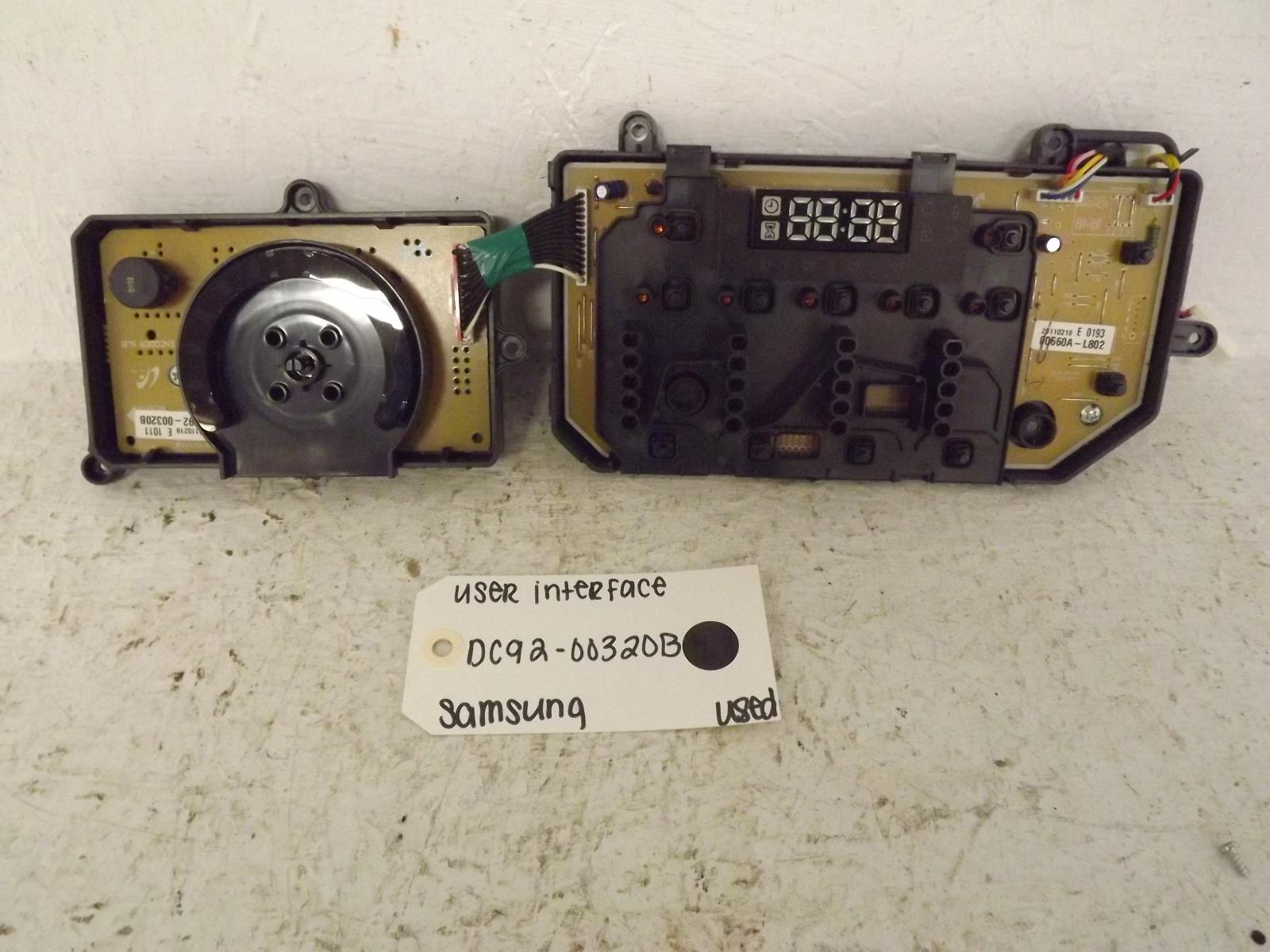 Samsung Washer DC92-00320B User Interface Used
