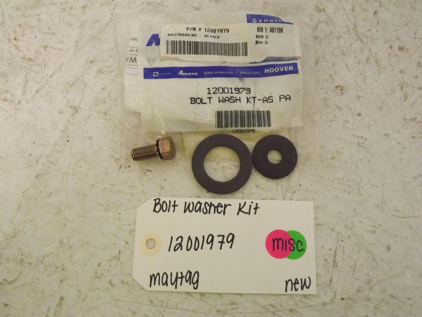 Maytag 12001979 Bolt Washer Kit New