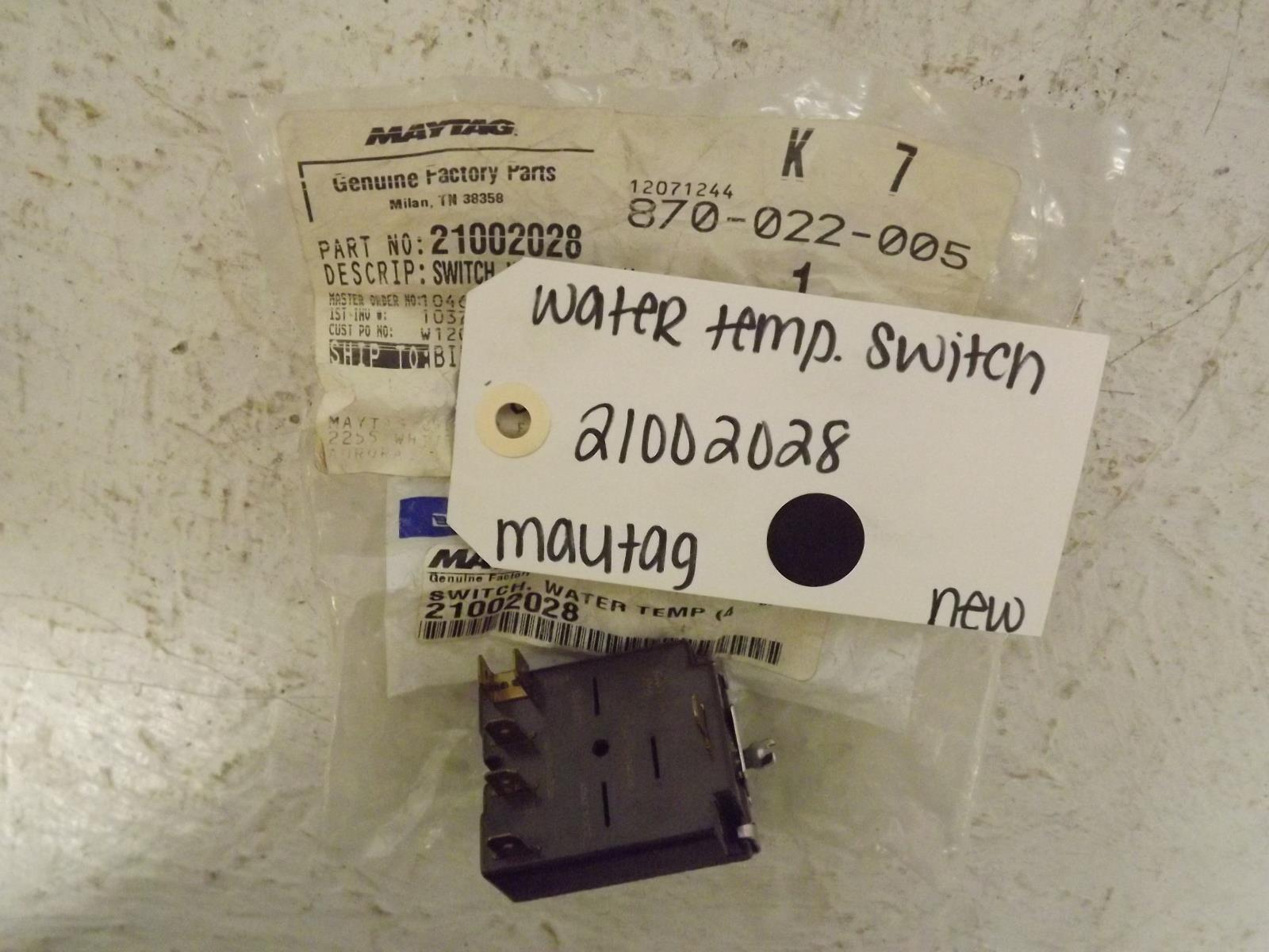 Maytag Washer 21002028 Water Temperature Switch New