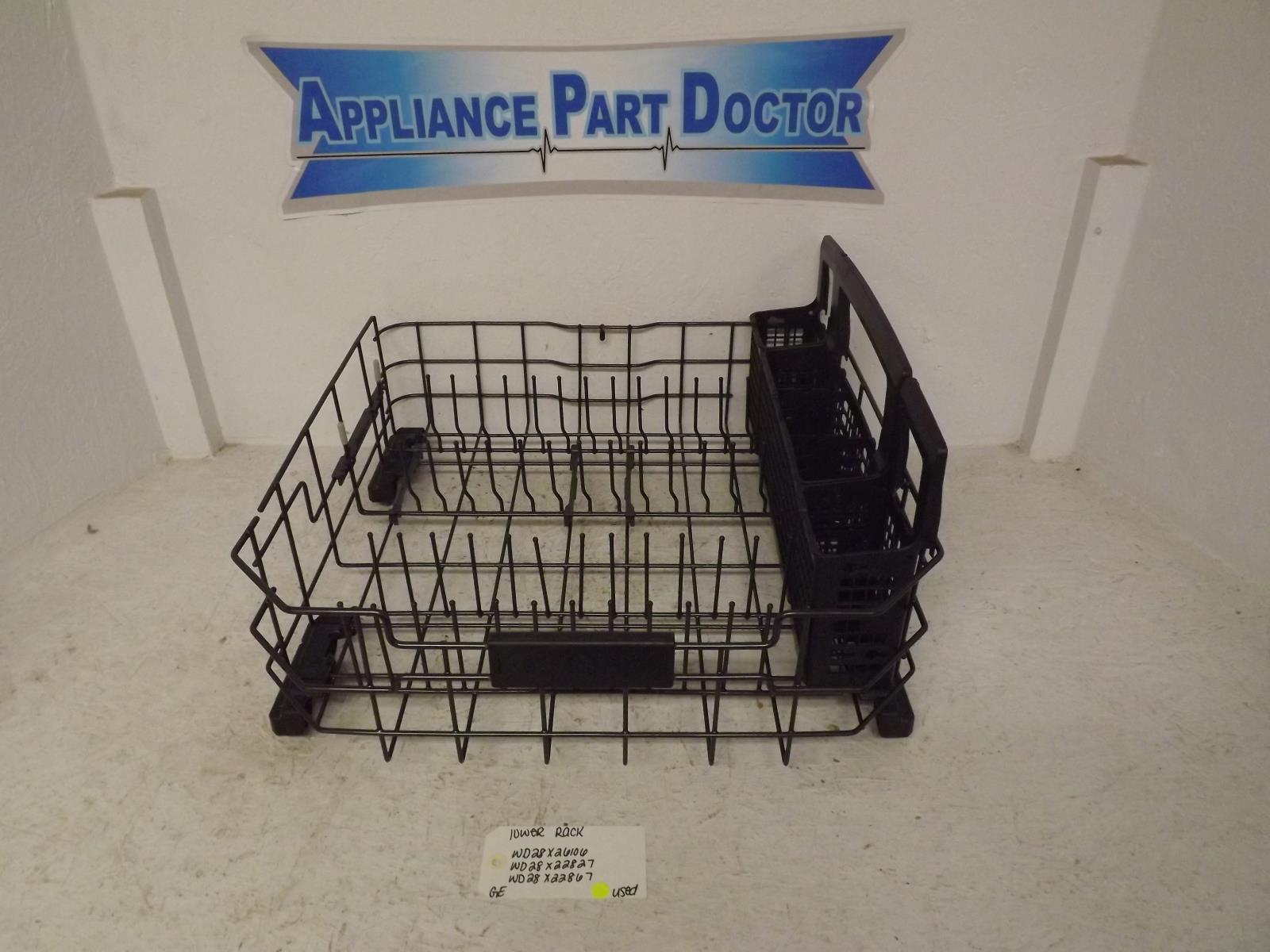 GE Dishwasher WD28X26106 WD28X22827 WD28X22867 Lower Rack Used