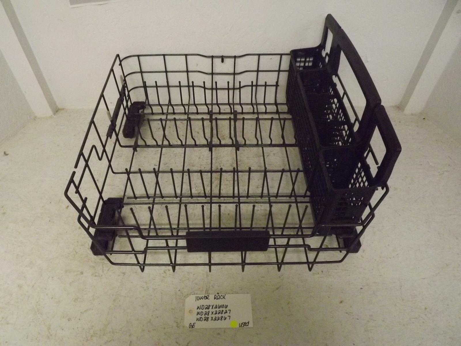 GE Dishwasher WD28X26106 WD28X22827 WD28X22867 Lower Rack Used