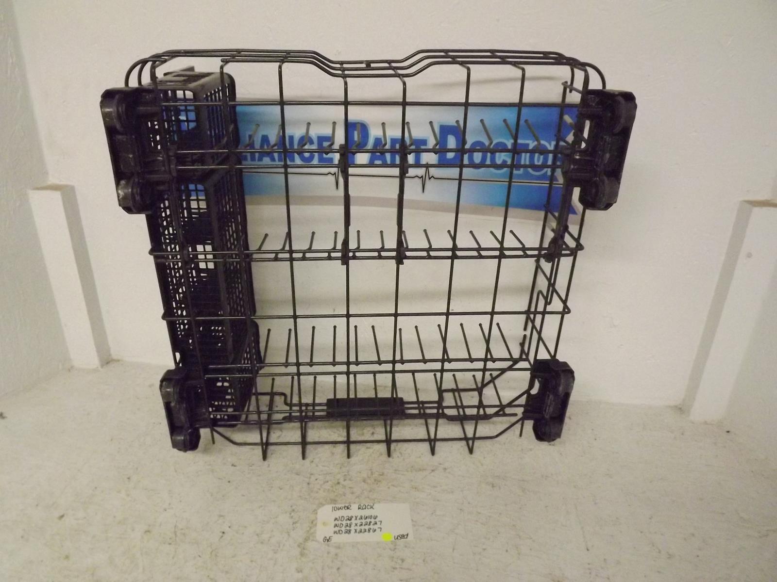 GE Dishwasher WD28X26106 WD28X22827 WD28X22867 Lower Rack Used