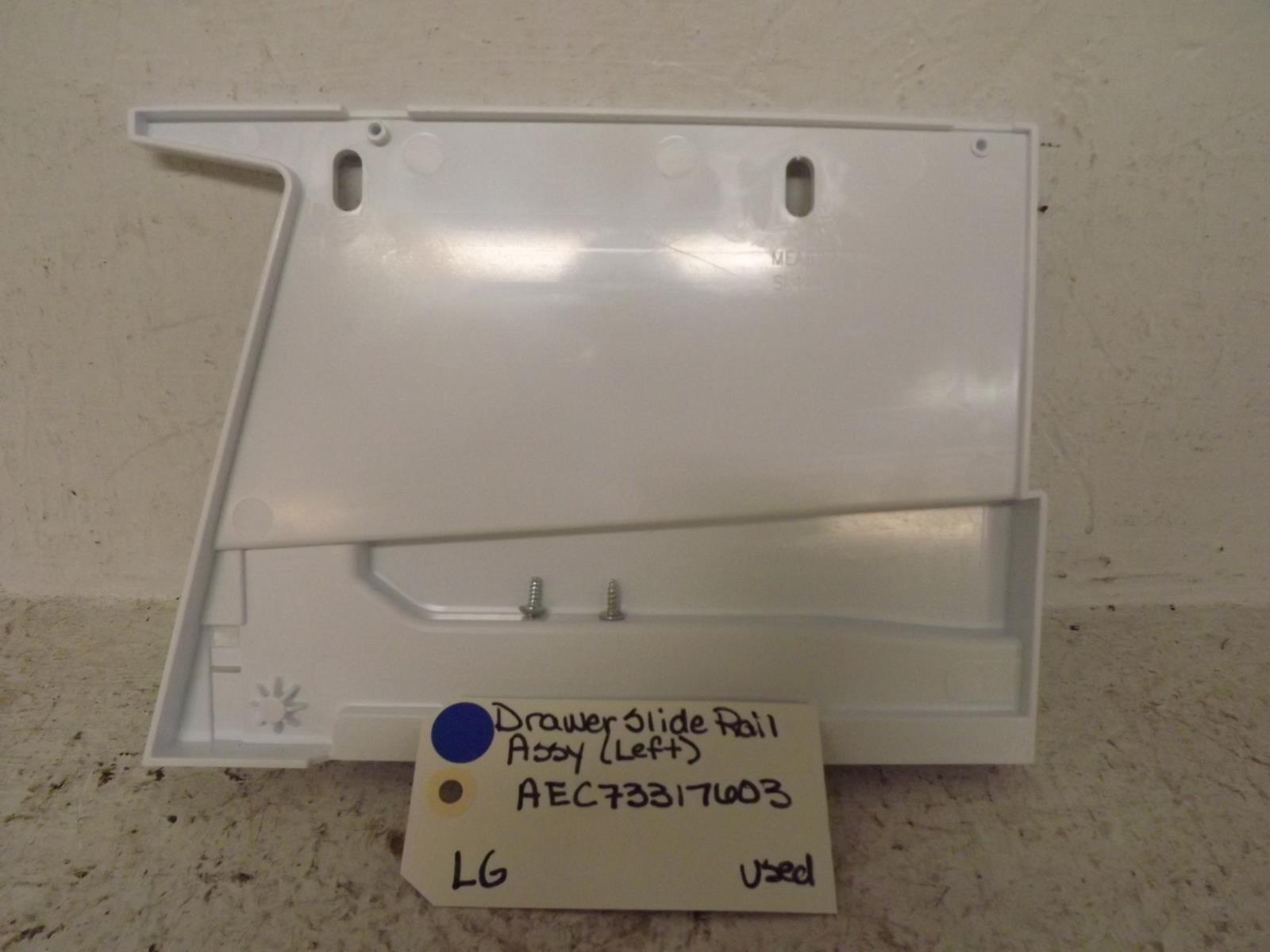 LG Refrigerator AEC73317603 Left Drawer Slide Rail Used