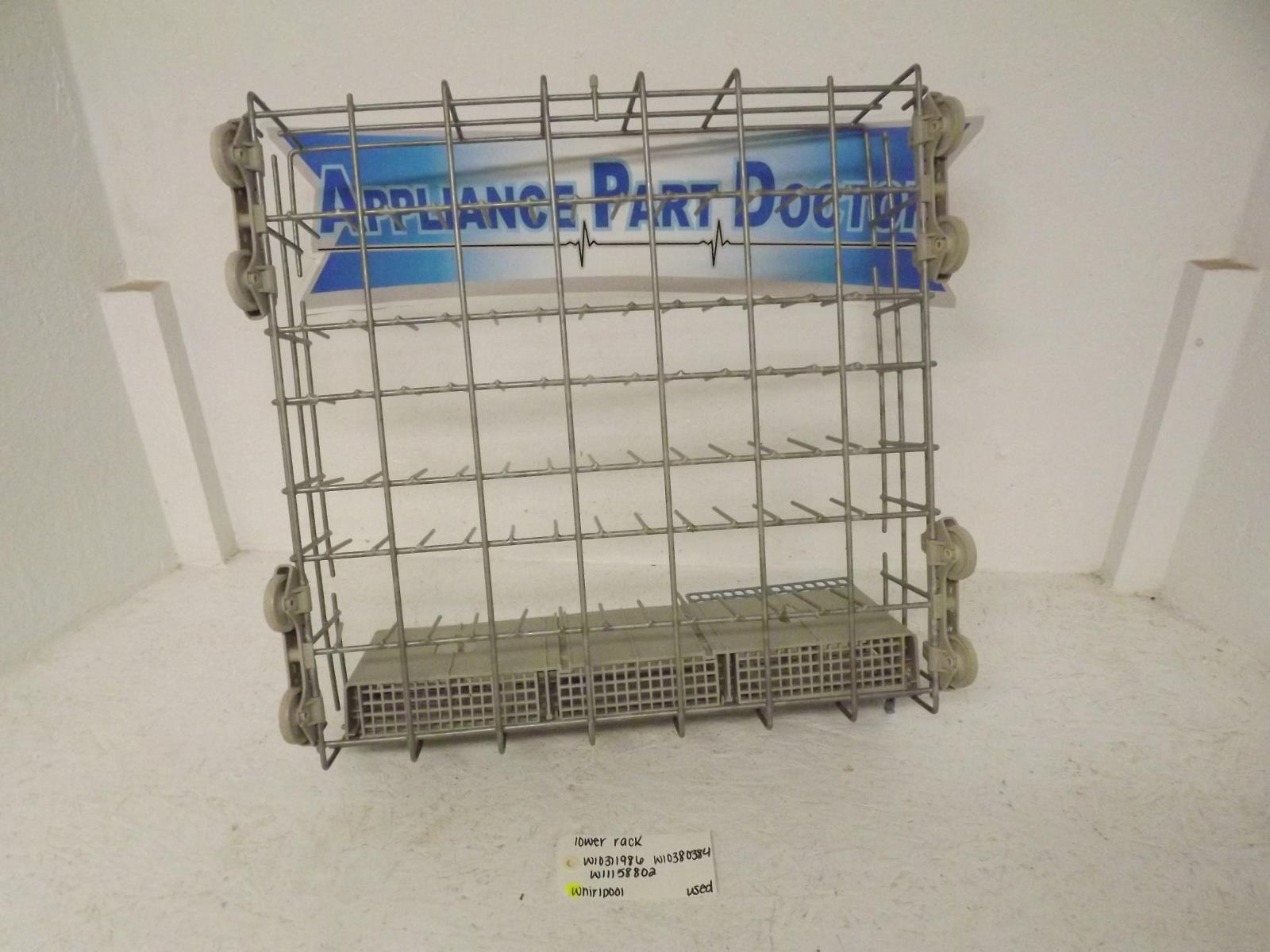 Whirlpool Dishwasher W10311986 W10380384 W11158802 Lower Rack Used