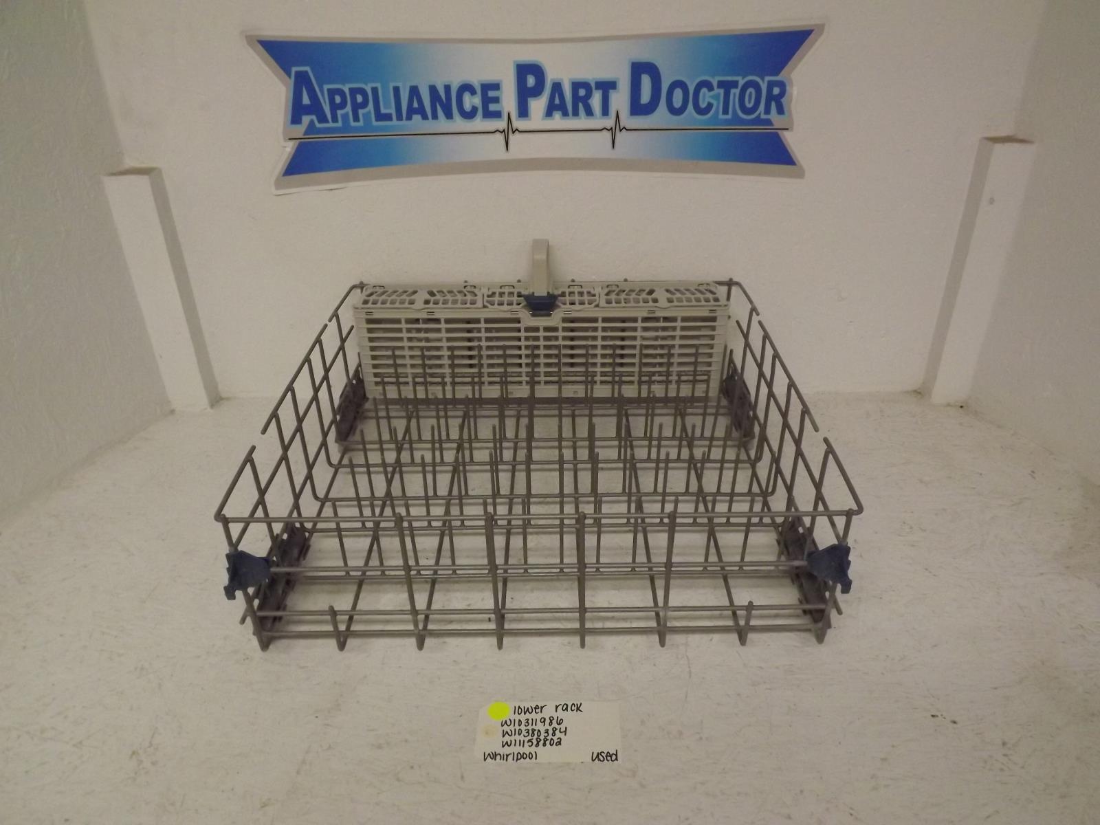 Whirlpool Dishwasher W10311986 W10380384 W11158802 Lower Rack Used
