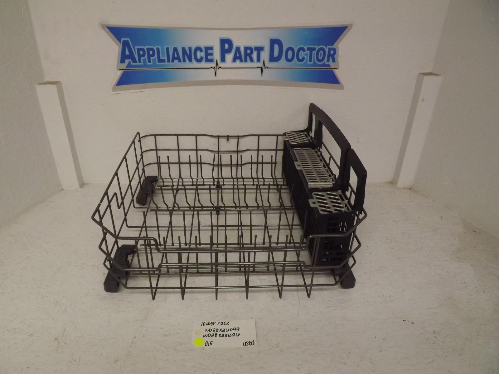 GE Dishwasher WD28X26099 WD28X22696 Lower Rack Used