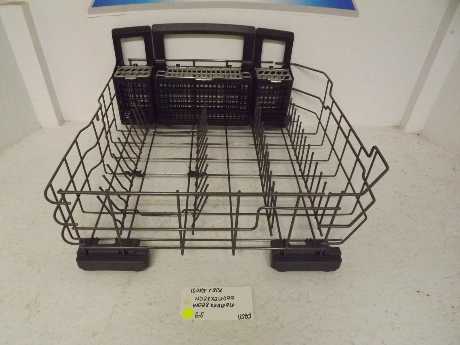 GE Dishwasher WD28X26099 WD28X22696 Lower Rack Used
