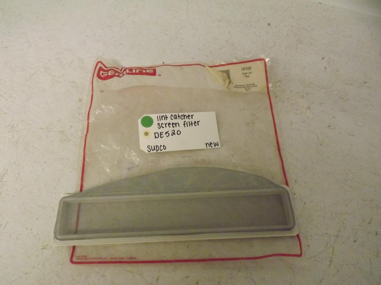 Supco Dryer DE520 Lint Catcher Screen Filter New