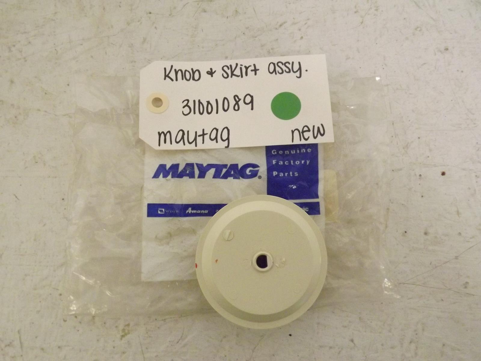 Maytag Dryer 31001089 Knob & Skirt Assembly New