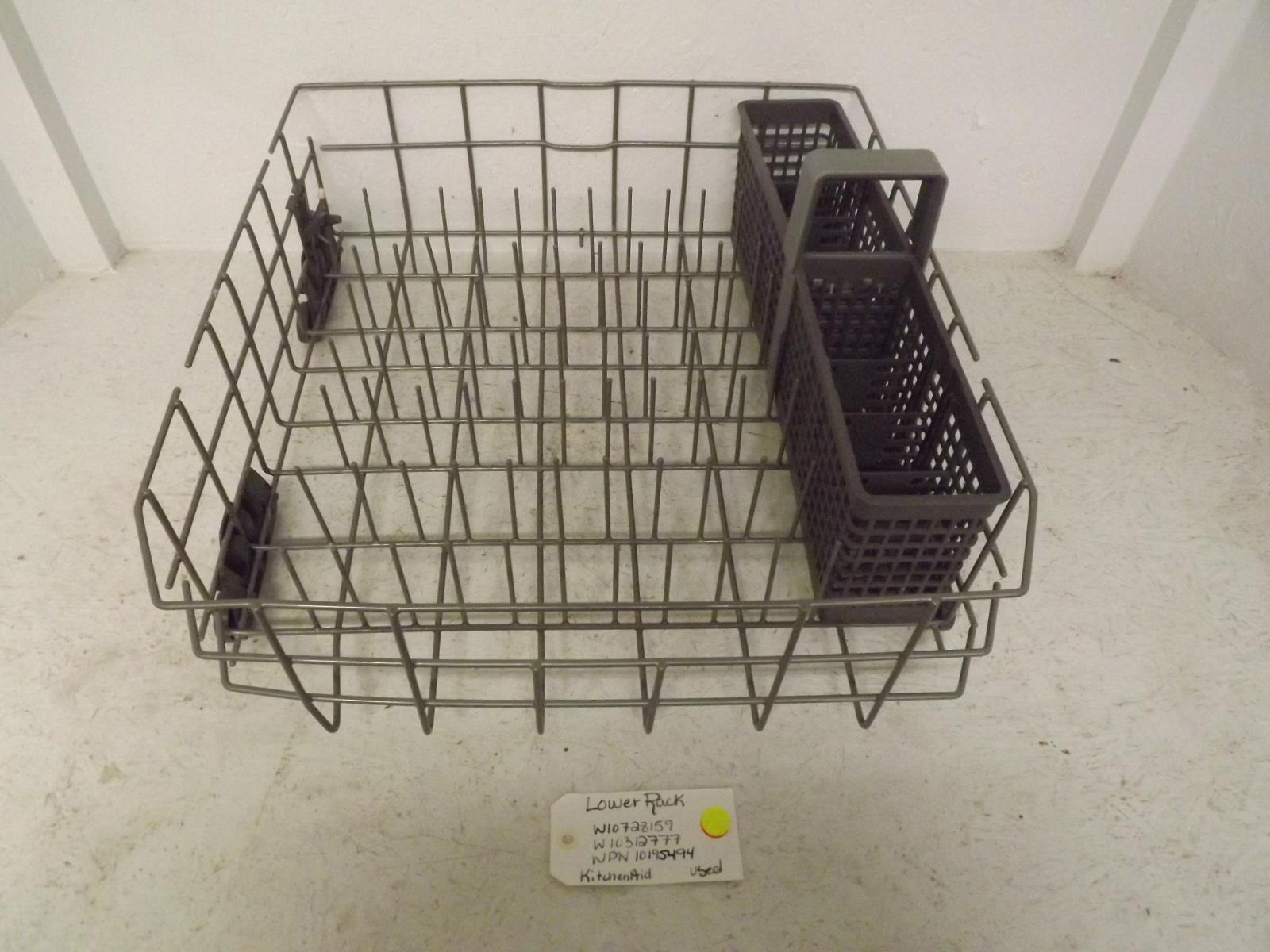 KitchenAid Dishwasher W10728159 W10312777 WPW10195494 Lower Rack Used