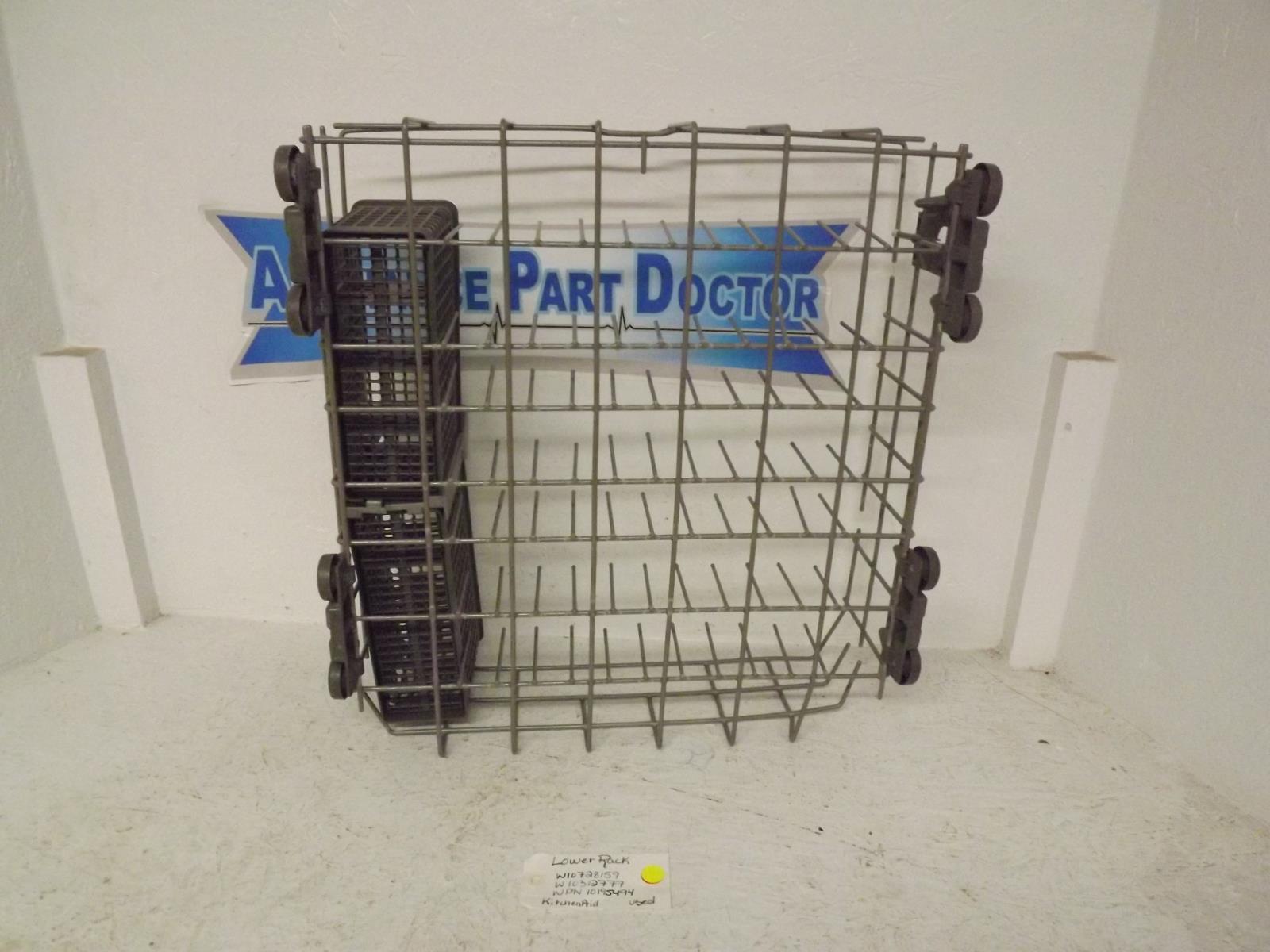 KitchenAid Dishwasher W10728159 W10312777 WPW10195494 Lower Rack Used