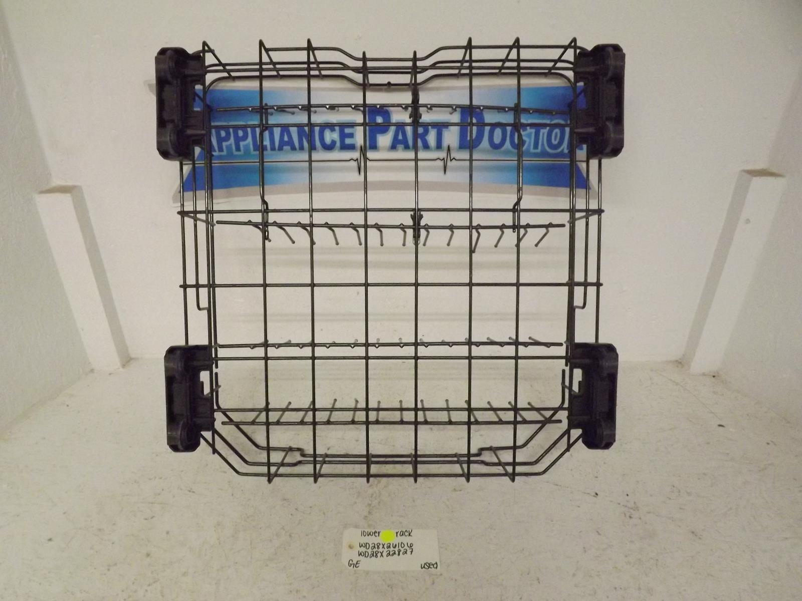 GE Dishwasher WD28X26106 WD28X22827 Lower Rack Used