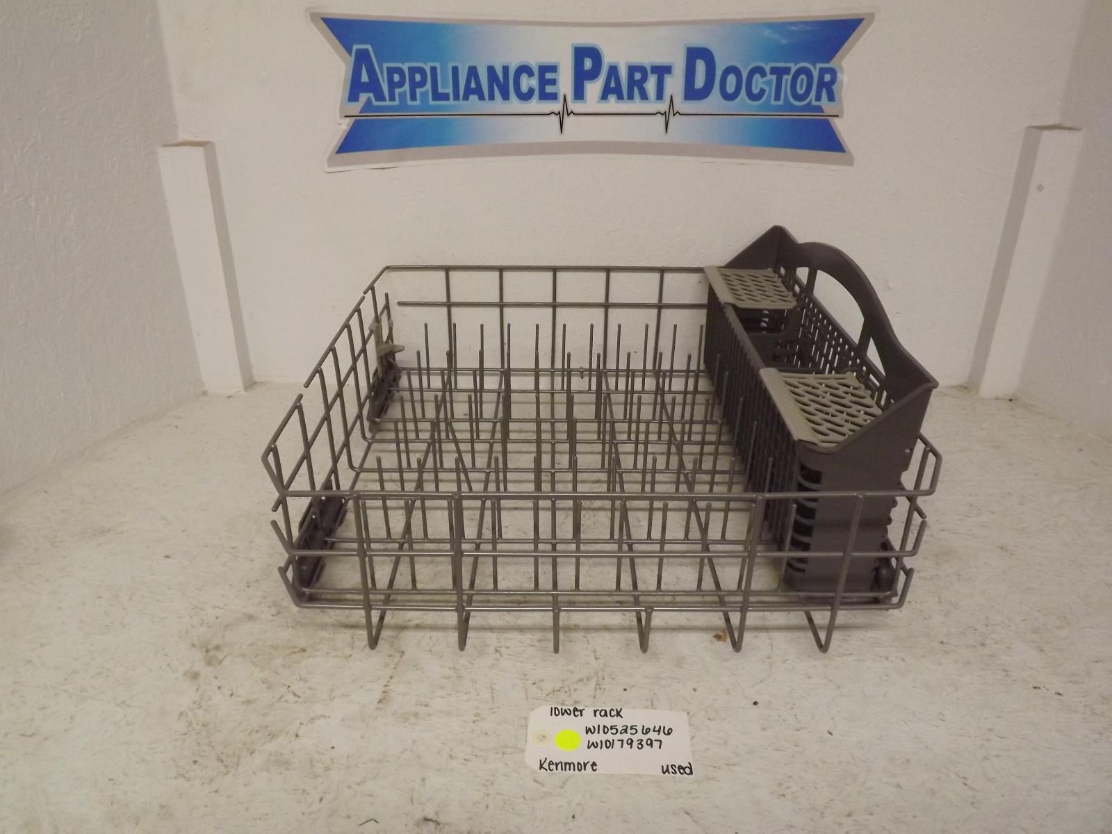 Kenmore Dishwasher W10525646 W10179397 Lower Rack Used