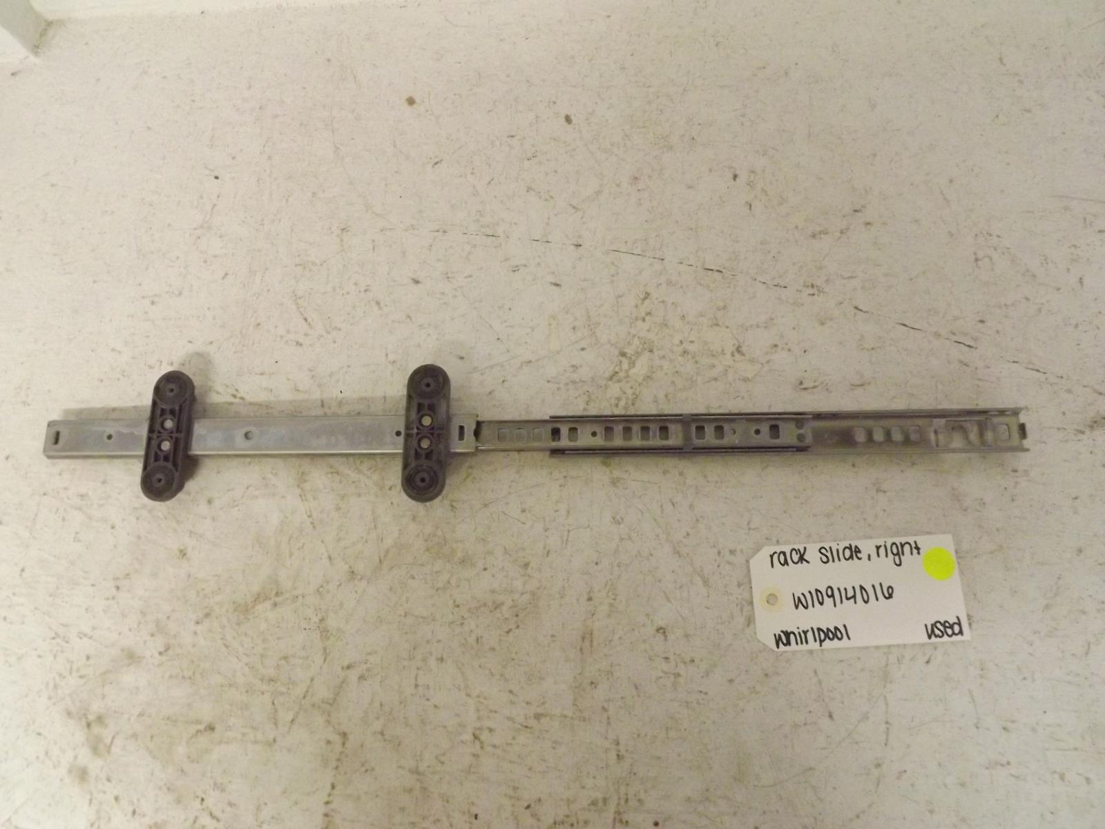 Whirlpool Dishwasher W10914016 Rack Slide, Right Used