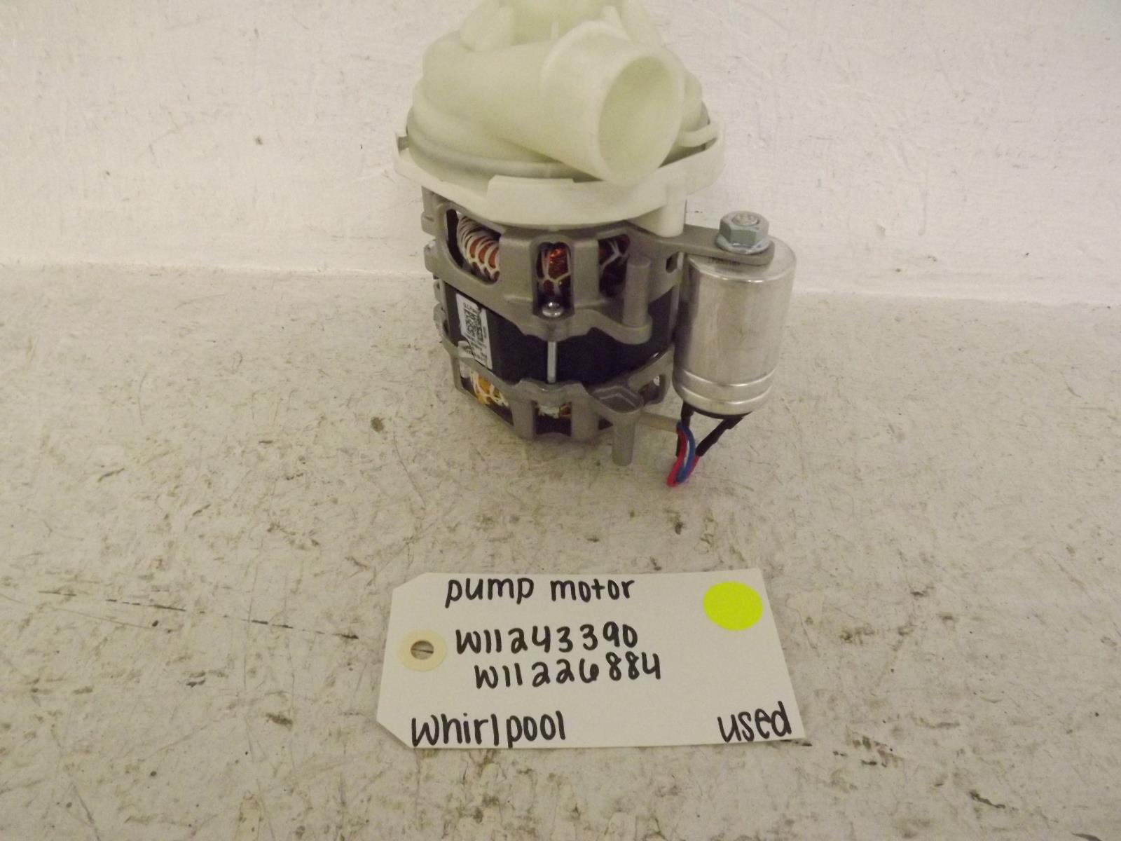 Whirlpool Dishwasher W11243390 W11226884 Pump Motor Used