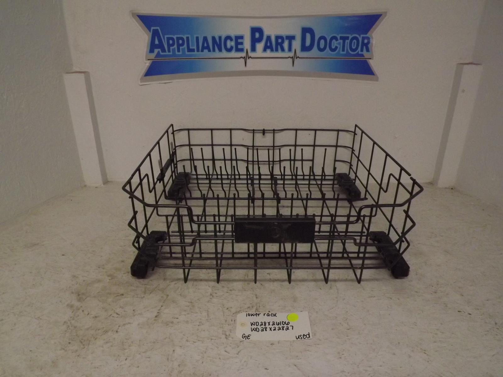 GE Dishwasher WD28X26106 WD28X22827 Lower Rack Used