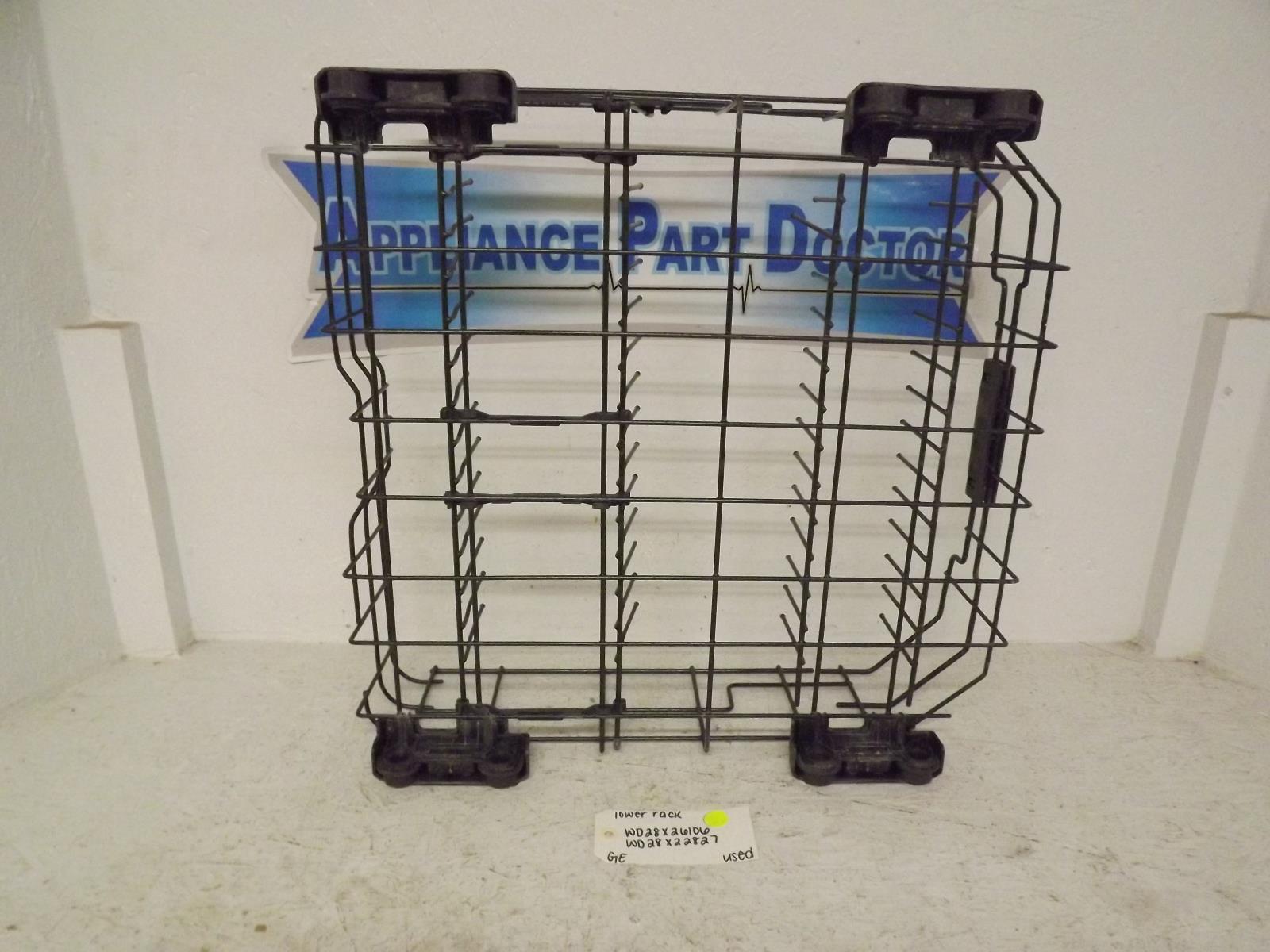 GE Dishwasher WD28X26106 WD28X22827 Lower Rack Used