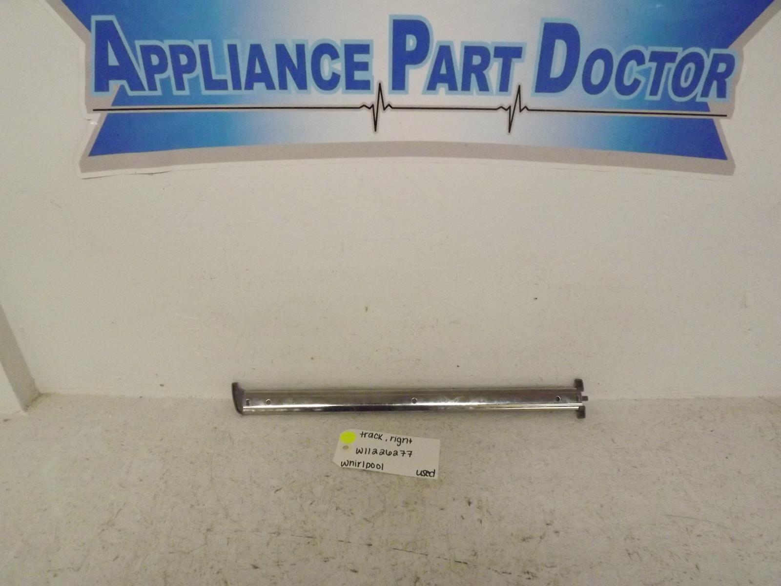 Whirlpool Dishwasher W11226277 Track, Right Used