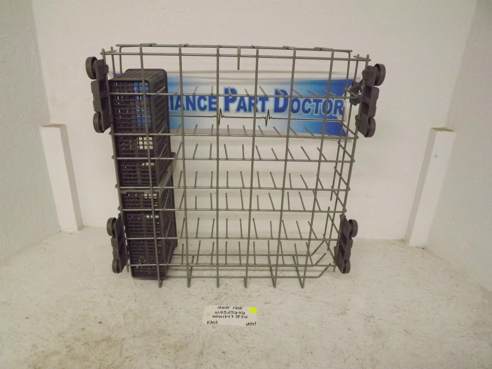 KitchenAid Dishwasher W10525646 WPW10473836 Lower Rack Used