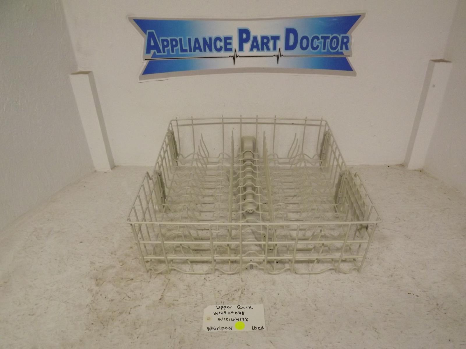 Whirlpool Dishwasher W10909088 W10164198 Upper Rack Used