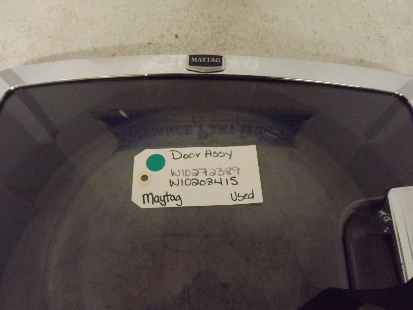 Maytag Dryer W10272389  W10208415  Door Assembly Used