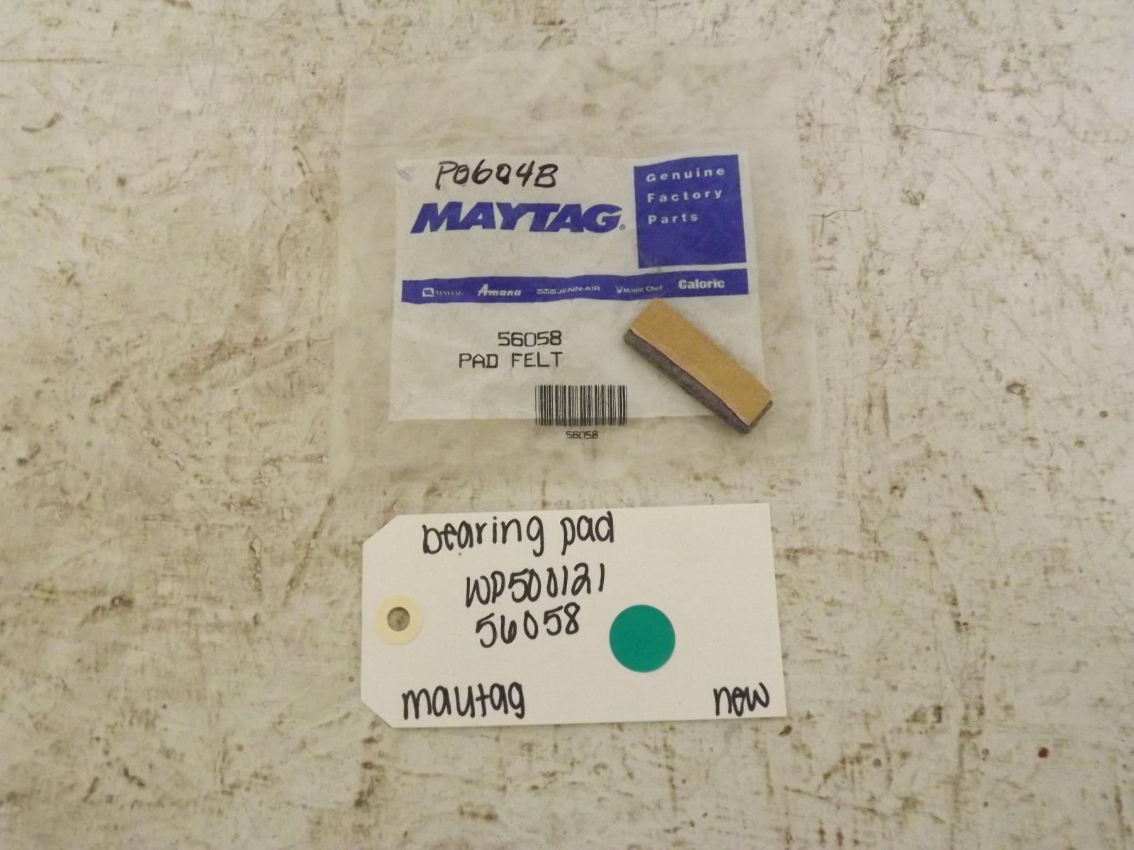Maytag Dryer WP500121 56058 Bearing Pad New