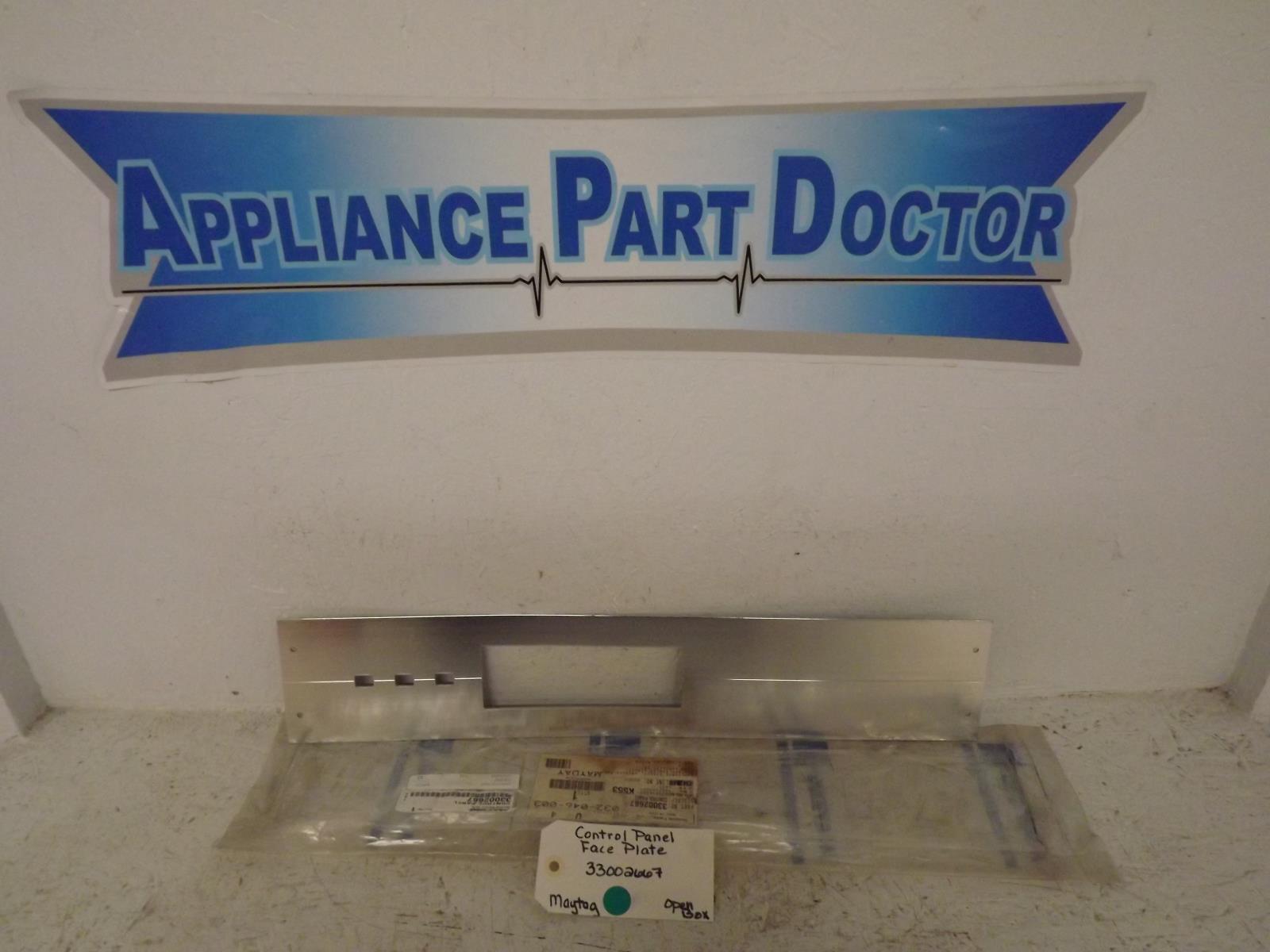 Maytag Dryer 33002667 Control Panel Face Plate Open Box