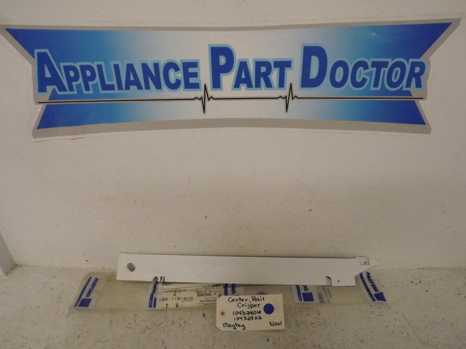 Maytag Refrigerator 10432806 10432802  Center, Cripser Rail New