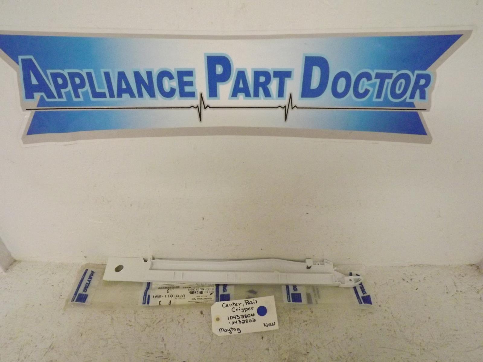 Maytag Refrigerator 10432806 10432802  Center, Cripser Rail New