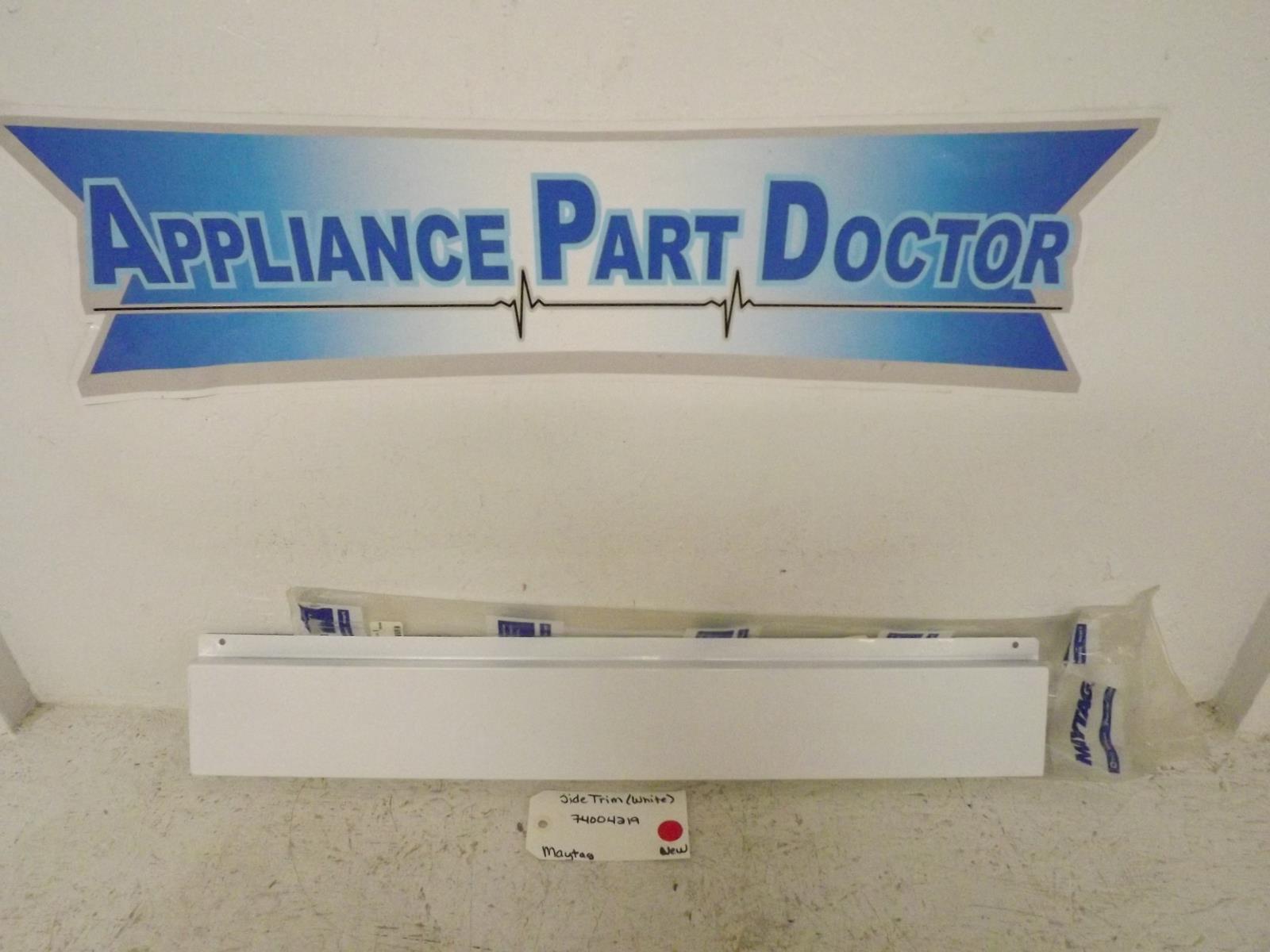 Maytag Range 74004219  Side Trim (White) New