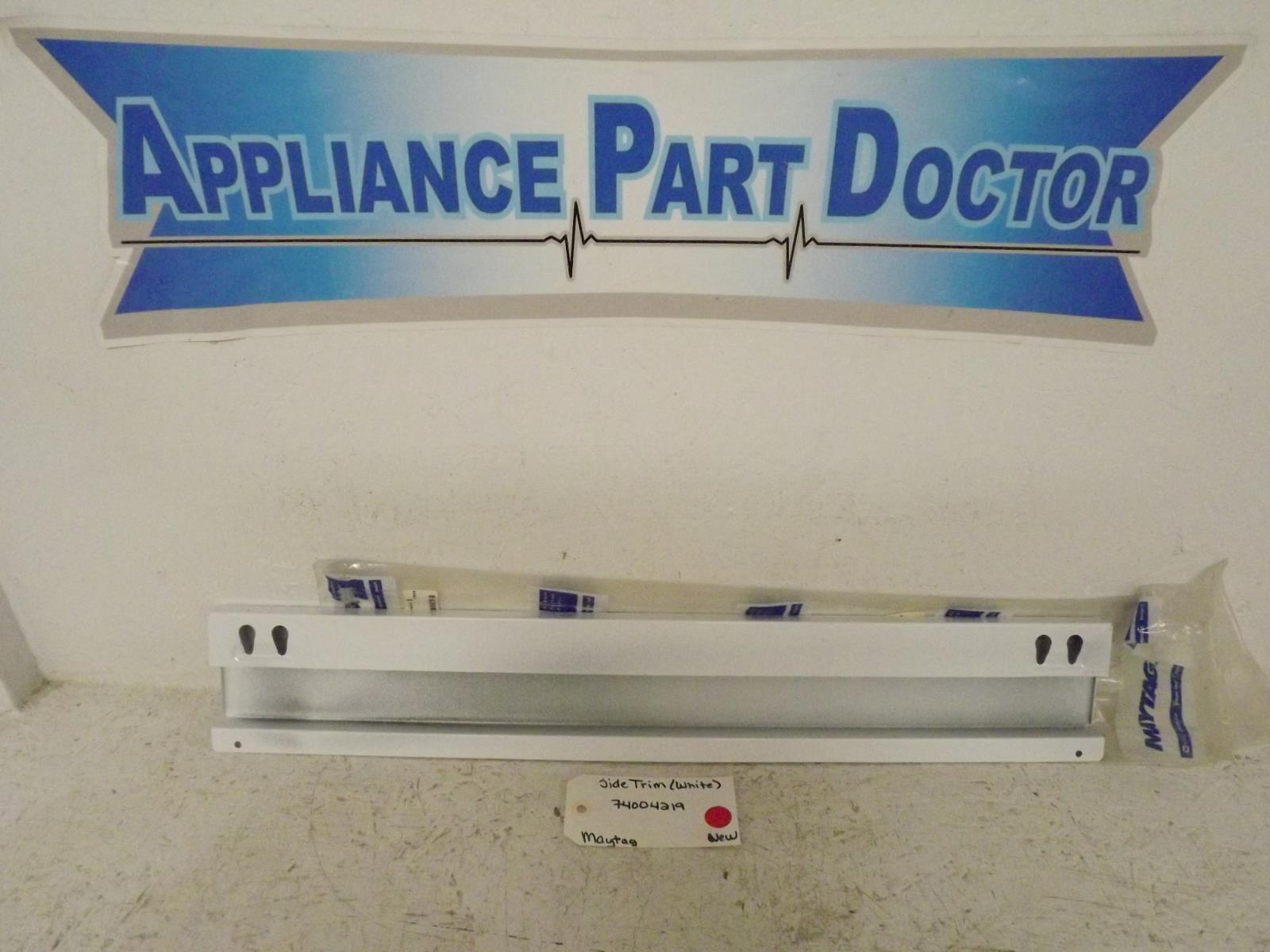 Maytag Range 74004219  Side Trim (White) New