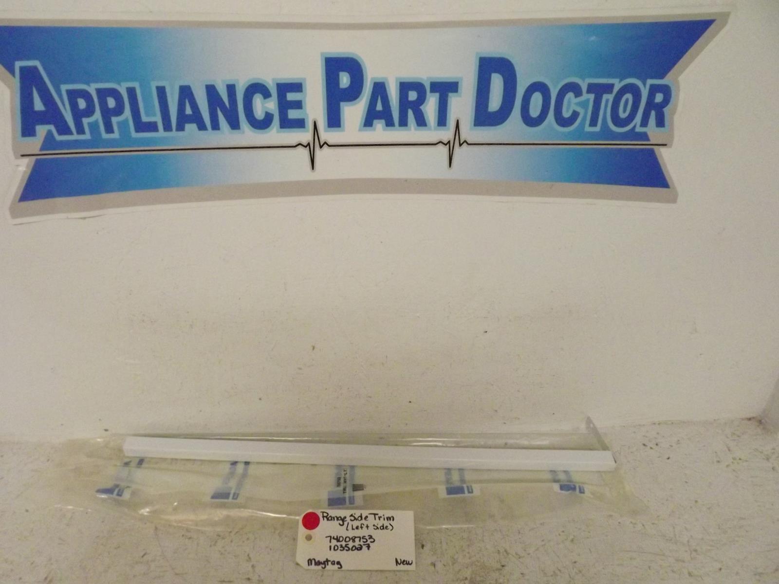 Maytag Range 74008753  1035027 Side Trim (Left Side) New