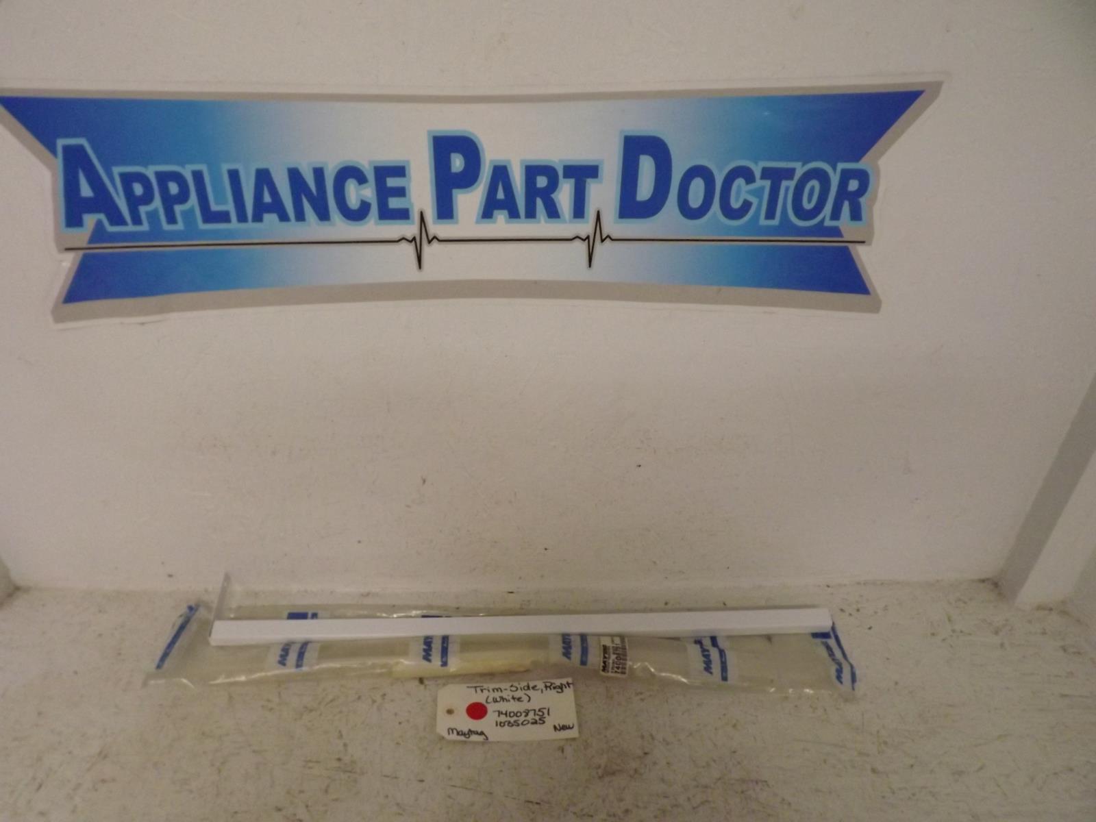 Maytag Range 74008751 1035025 Trim-Side, Right (White) New