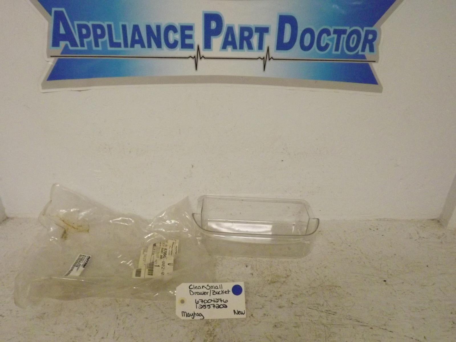 Maytag Refrigerator 67004276 12557202 Clear-Small Drawer/Bucket New