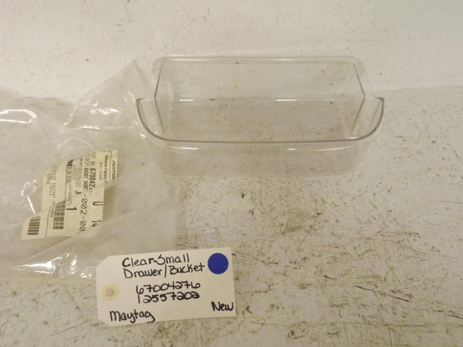 Maytag Refrigerator 67004276 12557202 Clear-Small Drawer/Bucket New