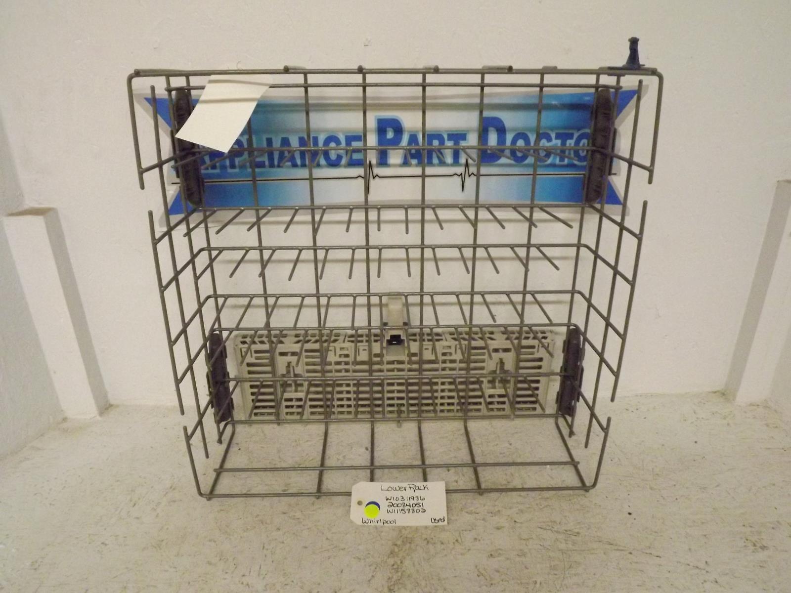 Whirlpool Dishwasher W10311986 20084051 W11158802 Lower Rack Used