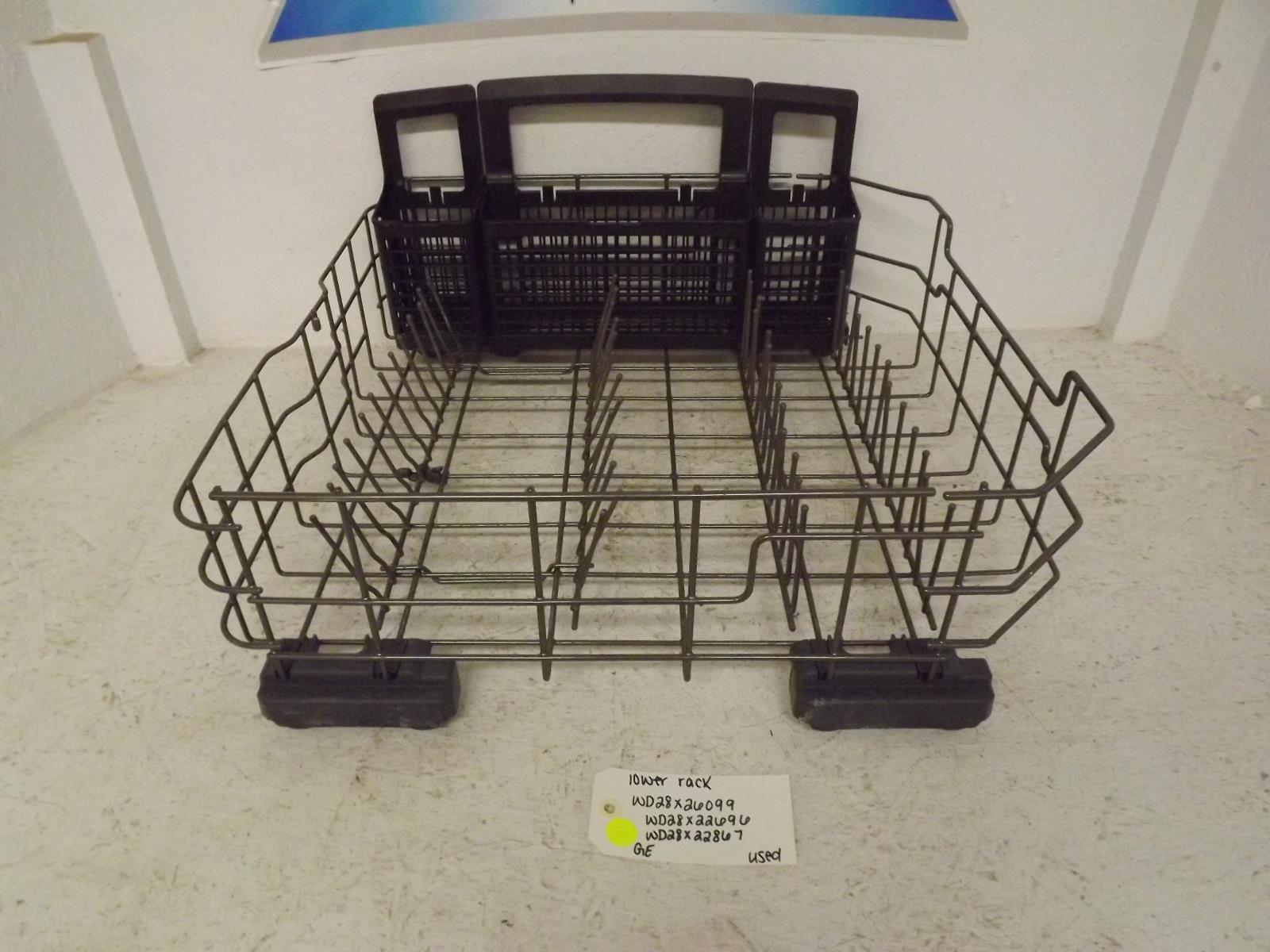 GE Dishwasher WD28X26099 WD28X22696 WD28X22867 Lower Rack Used