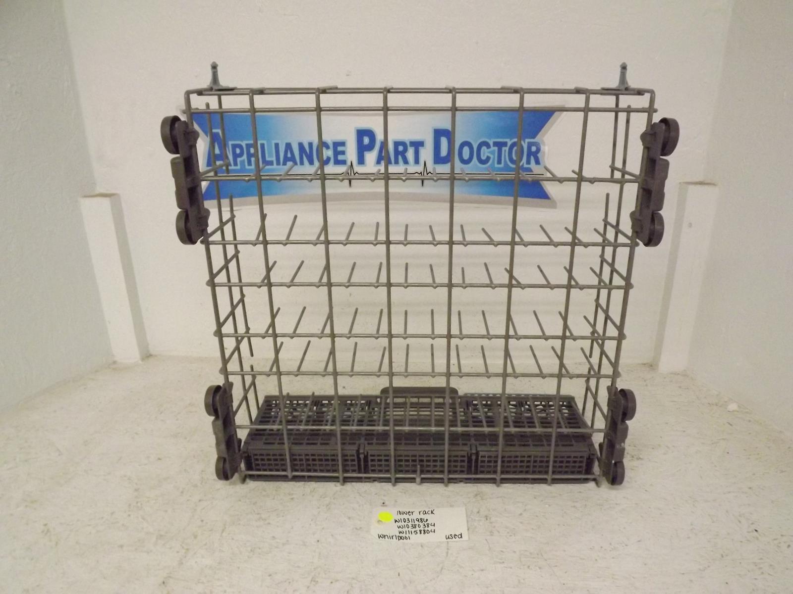 Whirlpool Dishwasher W10311986 W10380384 W11158804 Lower Rack Used
