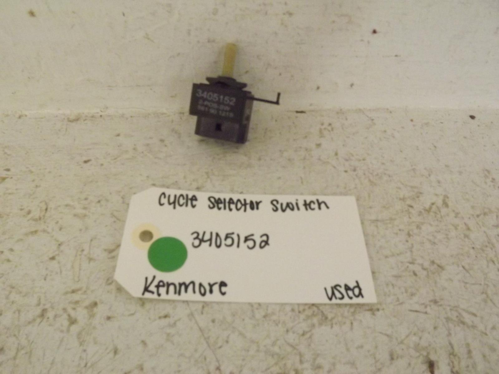 Kenmore Dryer 3405152 Cycle Selector Switch Used