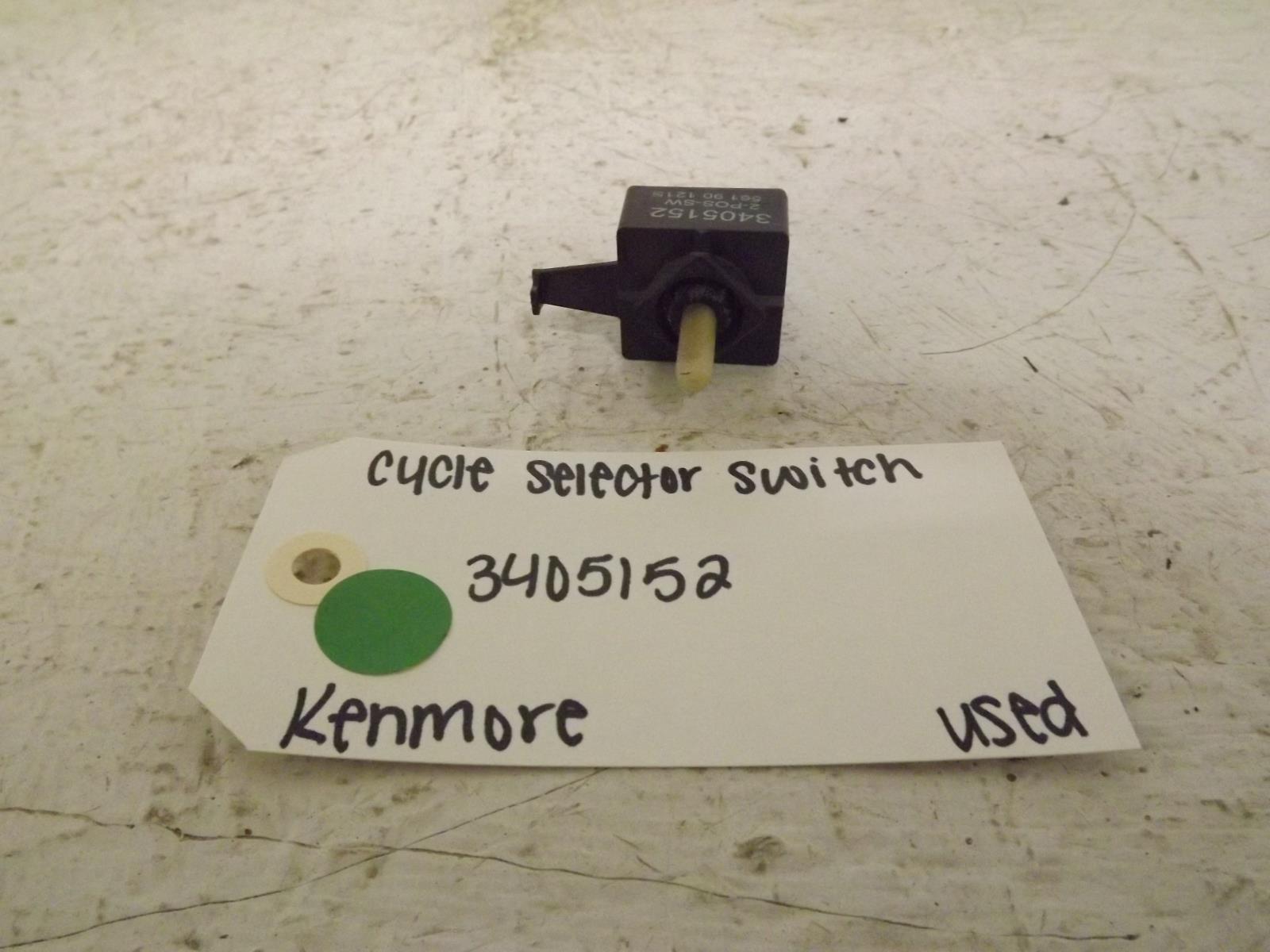 Kenmore Dryer 3405152 Cycle Selector Switch Used